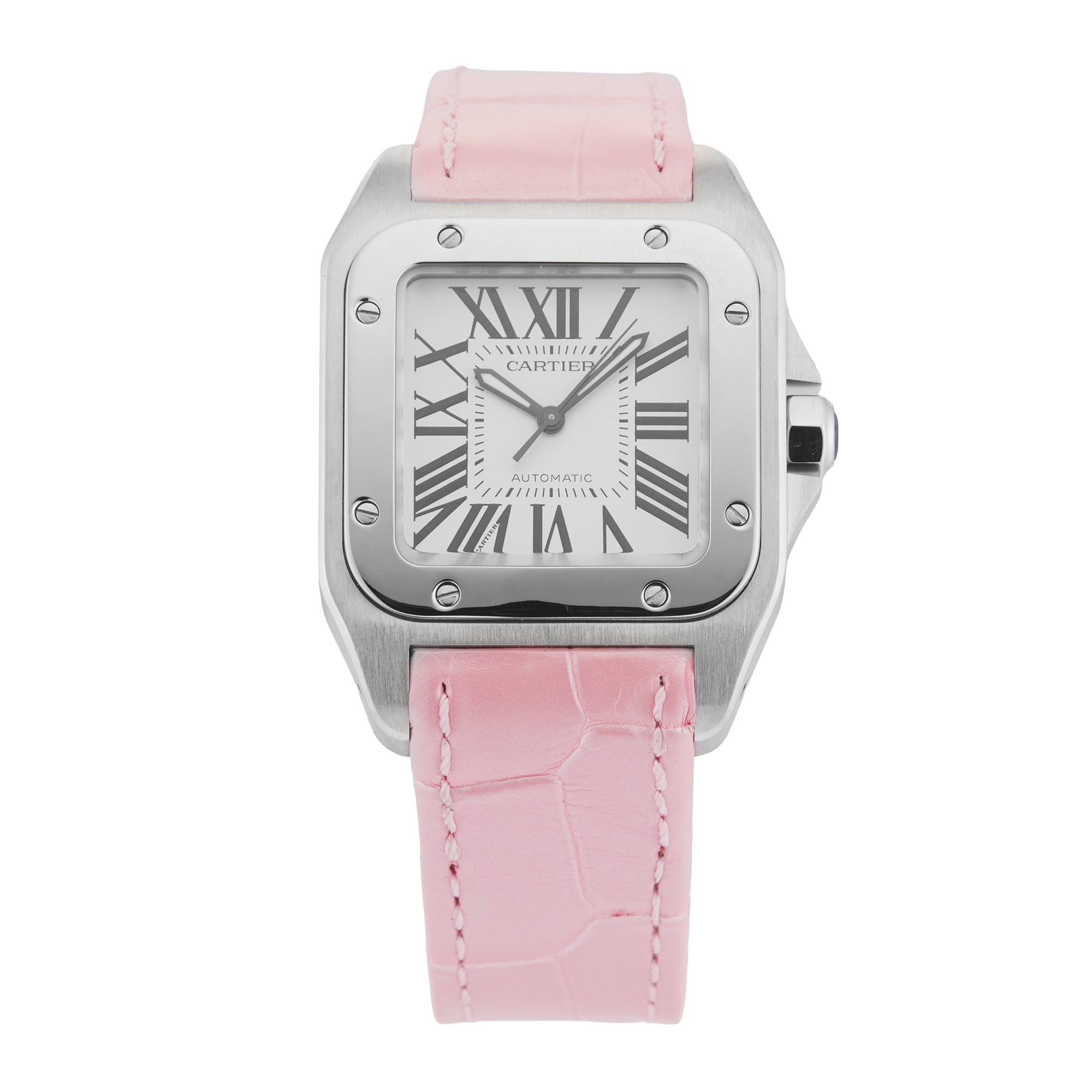 Pre-Owned Cartier Santos 100 35.6mm x 44.2mm Stainless Steel Pre-Owned Cartier Santos 100 35.6mm x 44.2mm Stainless Steel