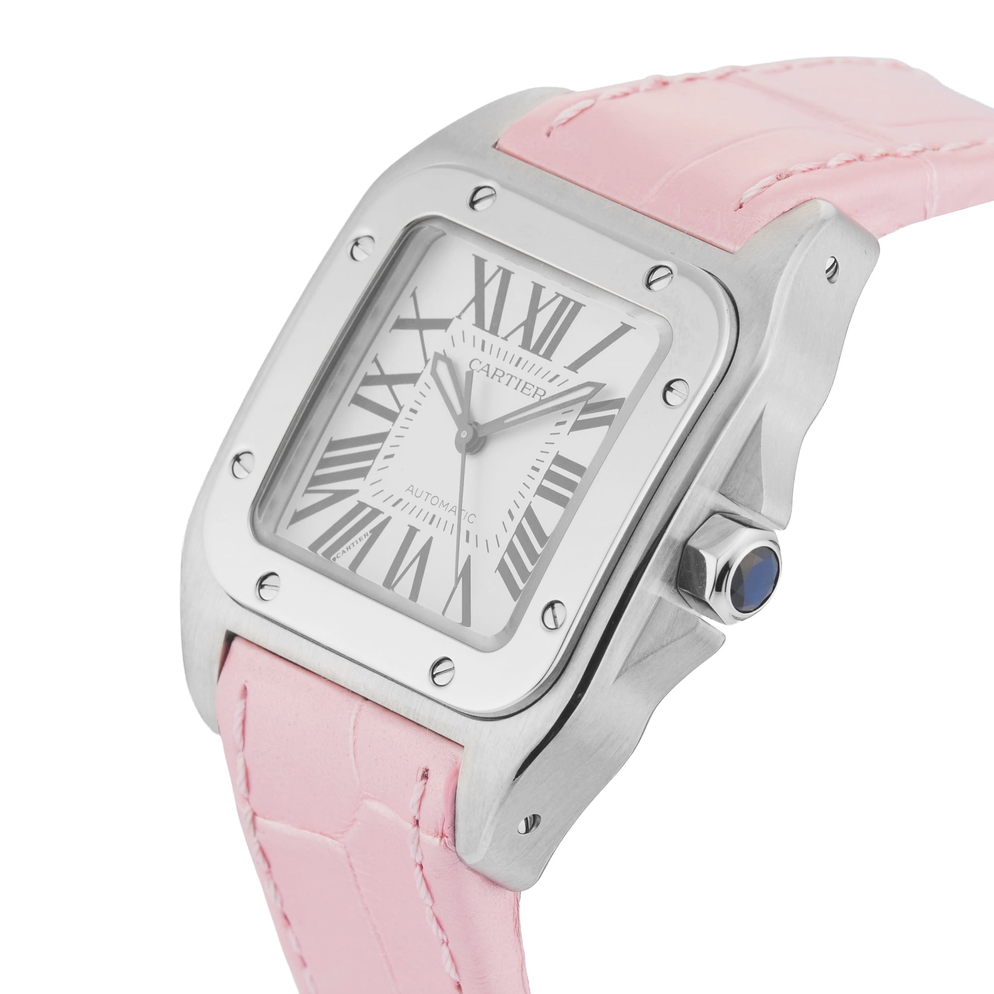 Pre-Owned Cartier Santos 100 35.6mm x 44.2mm Stainless Steel Pre-Owned Cartier Santos 100 35.6mm x 44.2mm Stainless Steel