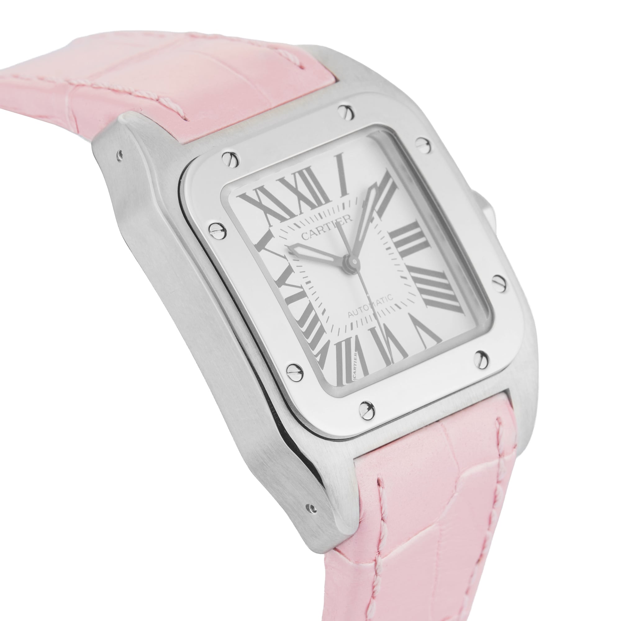 Pre-Owned Cartier Santos 100 35.6mm x 44.2mm Stainless Steel Pre-Owned Cartier Santos 100 35.6mm x 44.2mm Stainless Steel