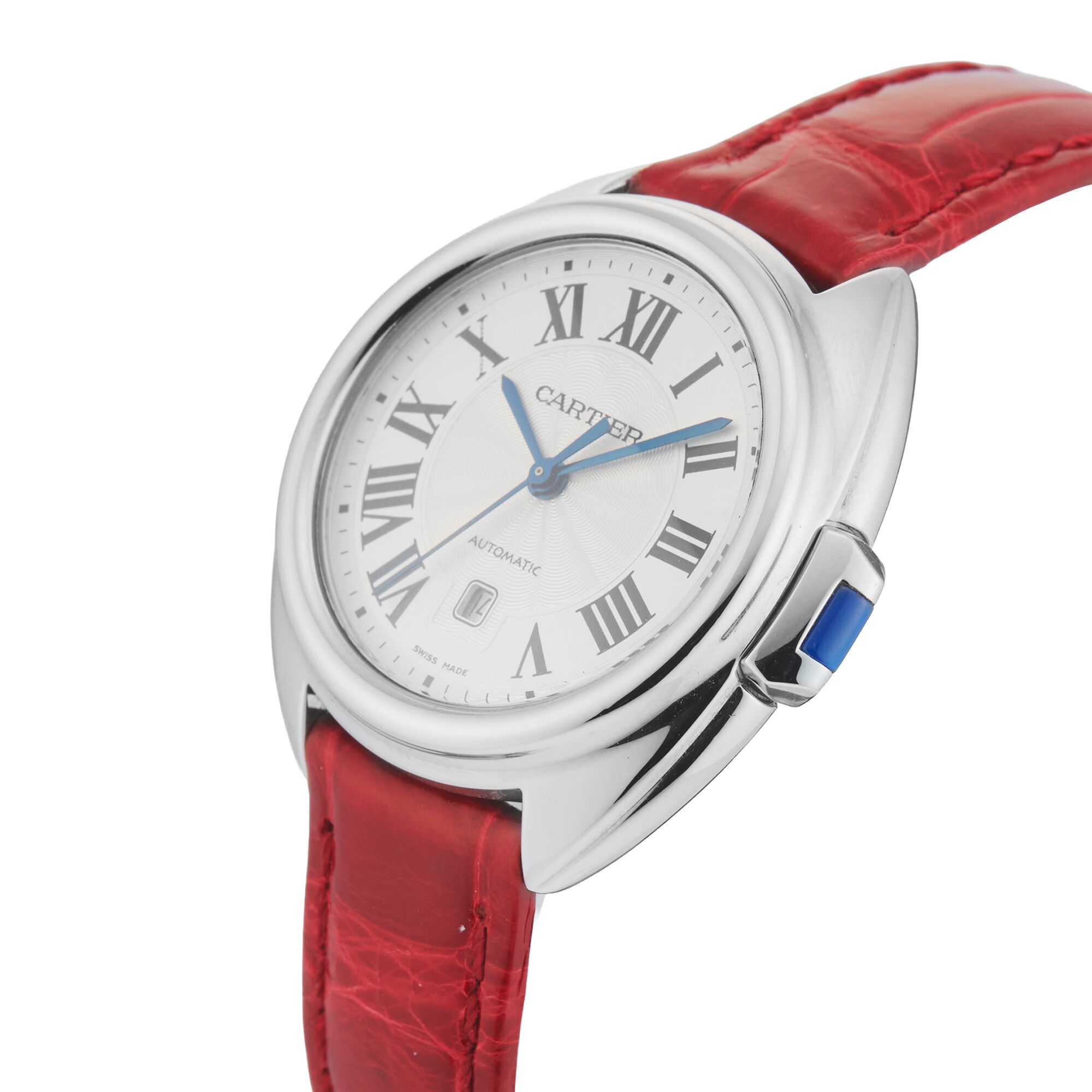Pre-Owned Cartier Cle De 31mm Stainless Steel Pre-Owned Cartier Cle De 31mm Stainless Steel
