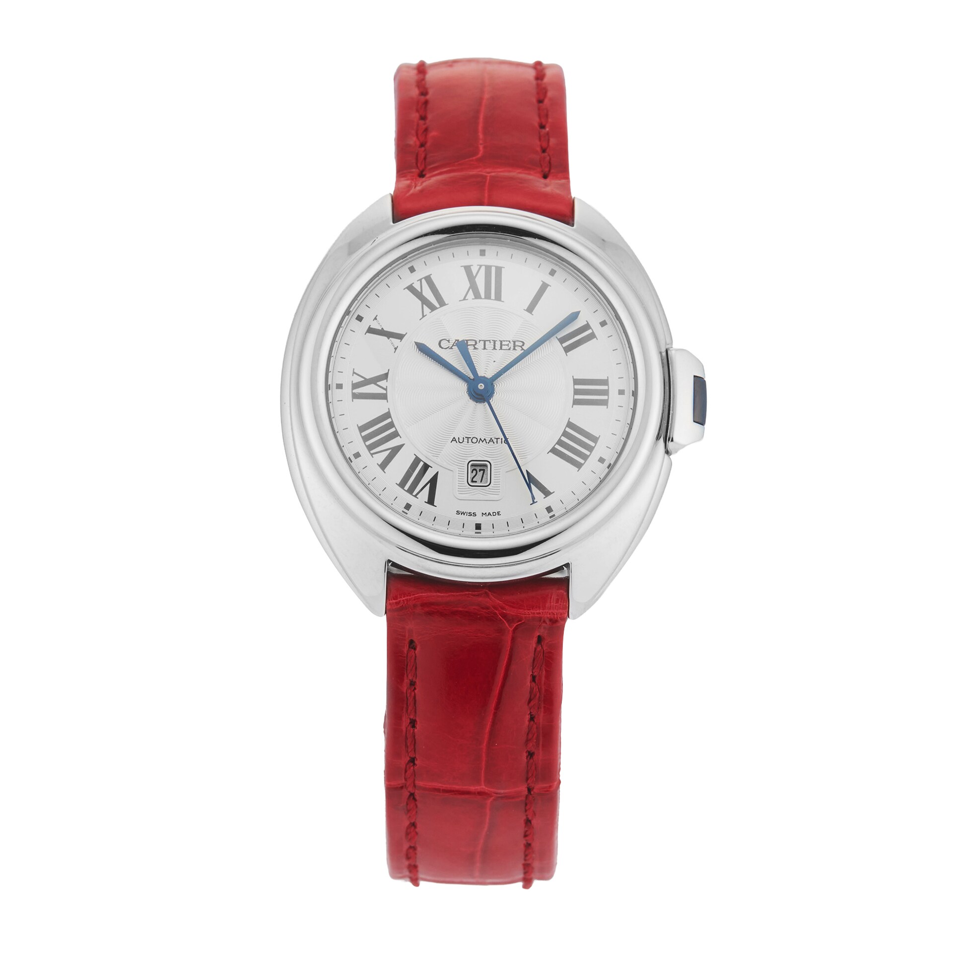 Pre-Owned Cartier Cle De 31mm Stainless Steel Pre-Owned Cartier Cle De 31mm Stainless Steel