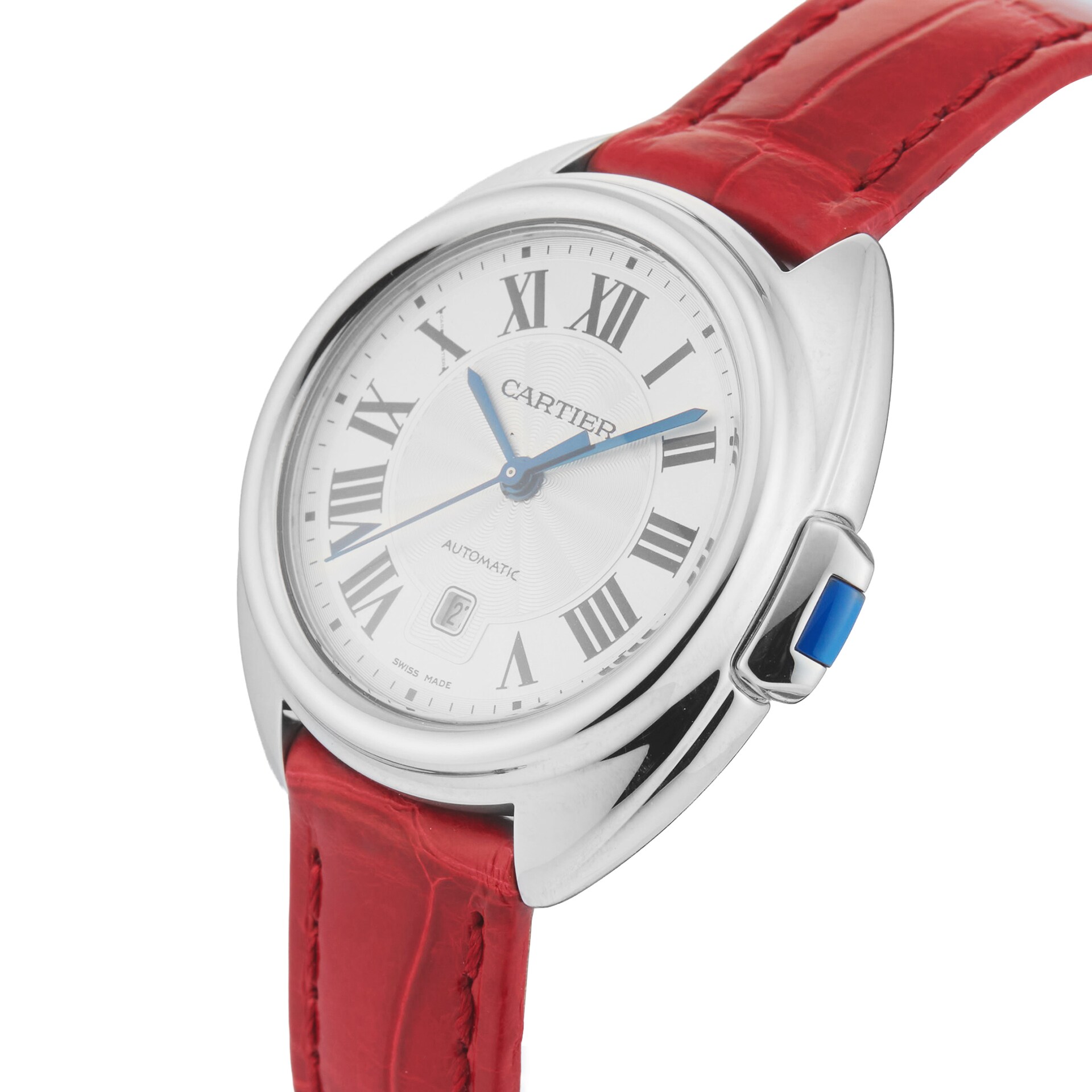Pre-Owned Cartier Cle De 31mm Stainless Steel Pre-Owned Cartier Cle De 31mm Stainless Steel
