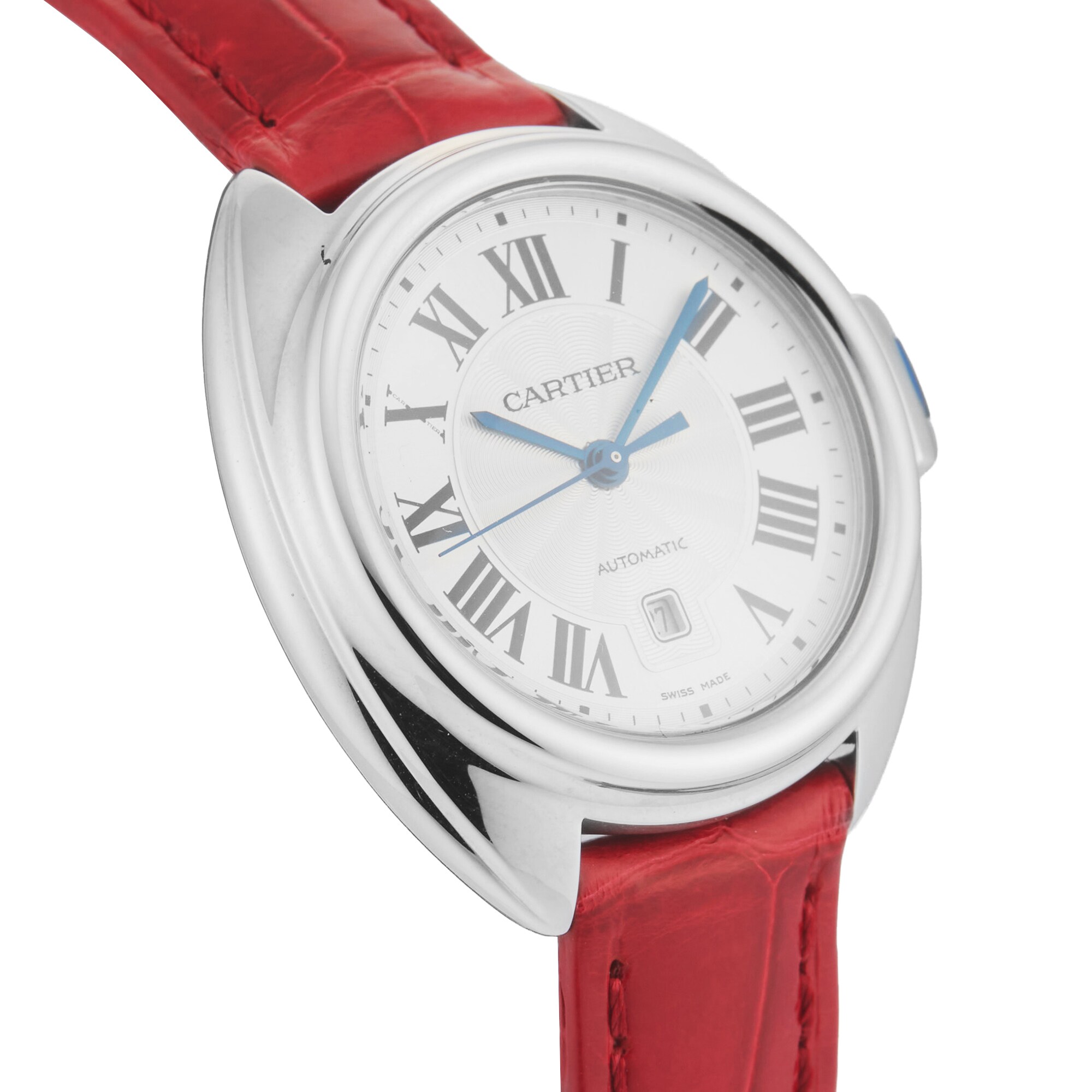Pre-Owned Cartier Cle De 31mm Stainless Steel Pre-Owned Cartier Cle De 31mm Stainless Steel