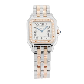 Pre-Owned Cartier Panthere De Medium Model 29mm Stainless Steel and Rose Gold Pre-Owned Cartier Panthere De Medium Model 29mm Stainless Steel and Rose Gold