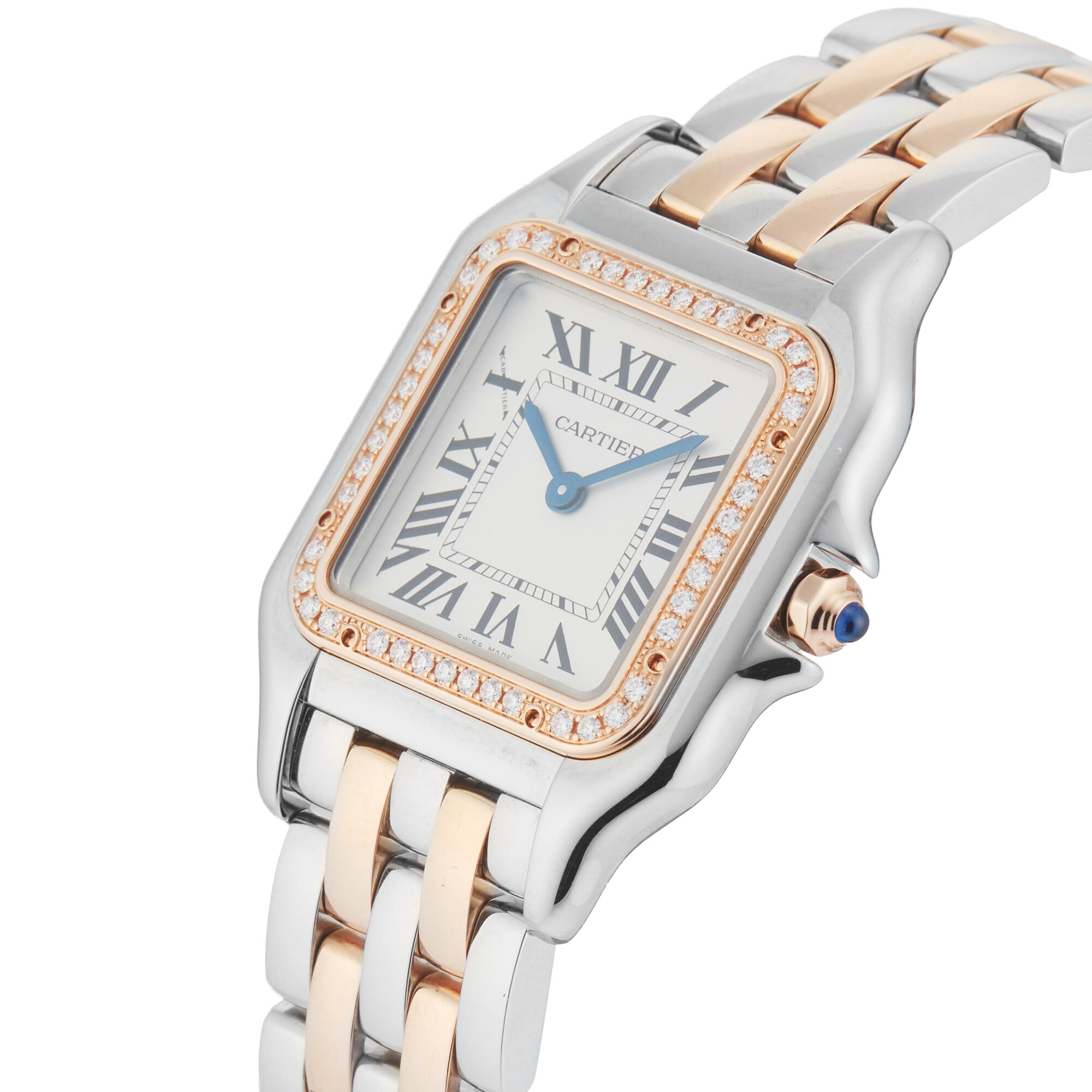 Pre-Owned Cartier Panthere De Medium Model 29mm Stainless Steel and Rose Gold Pre-Owned Cartier Panthere De Medium Model 29mm Stainless Steel and Rose Gold