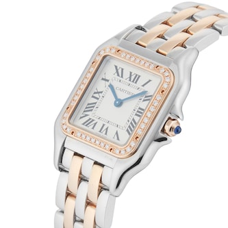Pre-Owned Cartier Panthere De Medium Model 29mm Stainless Steel and Rose Gold Pre-Owned Cartier Panthere De Medium Model 29mm Stainless Steel and Rose Gold