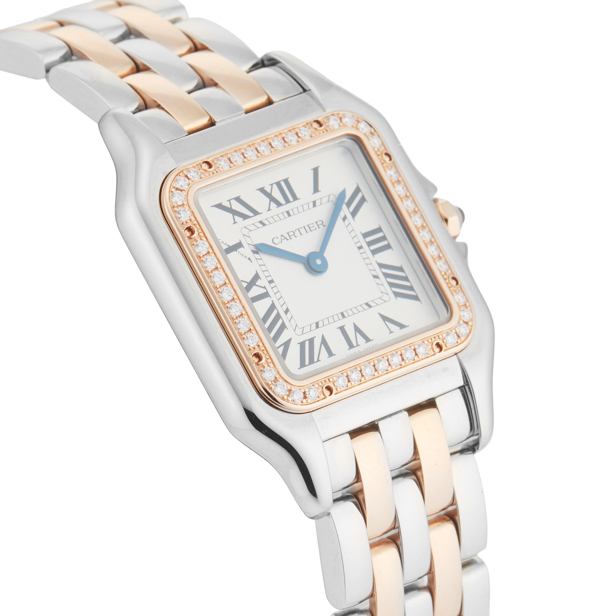 Pre-Owned Cartier Panthere De Medium Model 29mm Stainless Steel and Rose Gold Pre-Owned Cartier Panthere De Medium Model 29mm Stainless Steel and Rose Gold