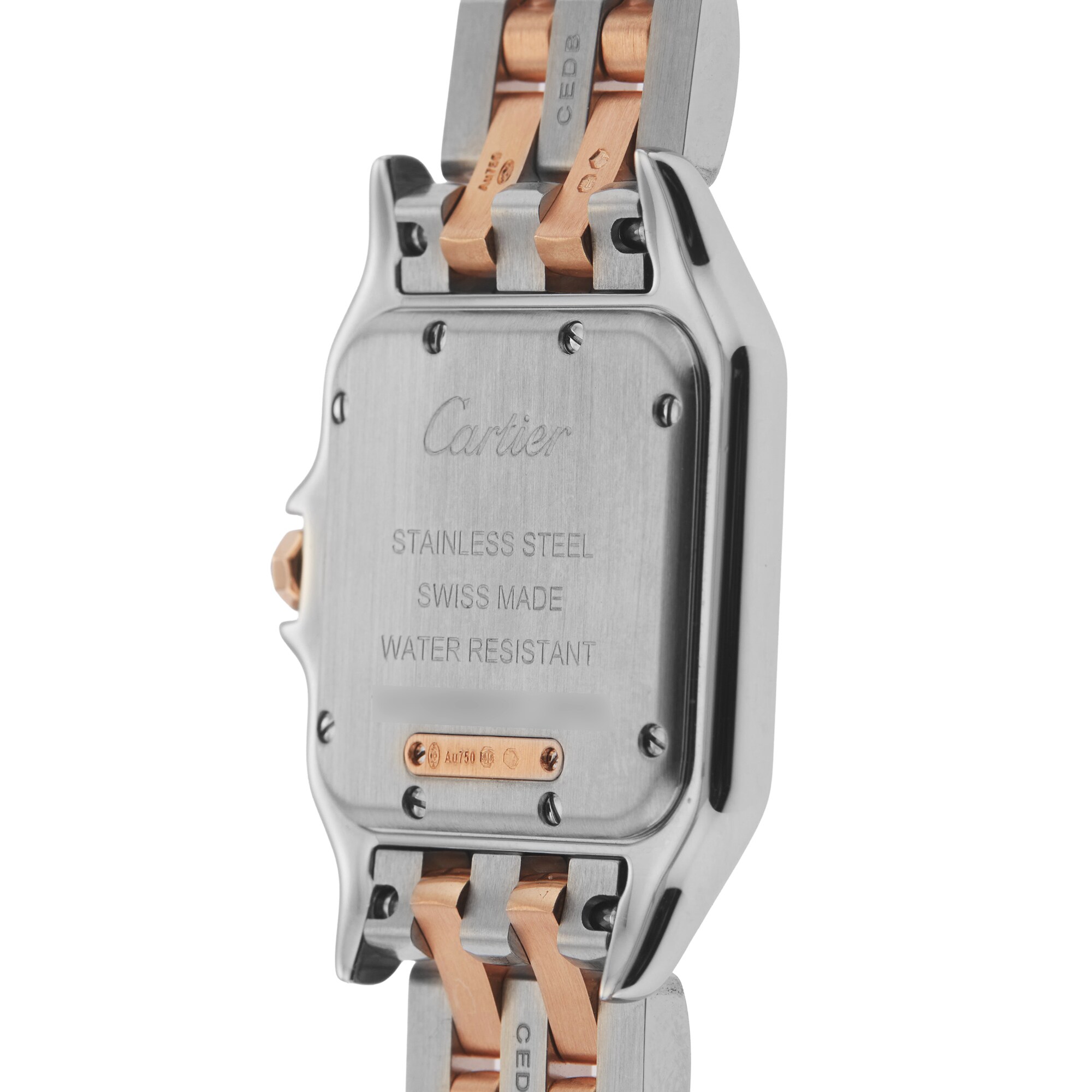 Pre-Owned Cartier Panthere De Medium Model 29mm Stainless Steel and Rose Gold Pre-Owned Cartier Panthere De Medium Model 29mm Stainless Steel and Rose Gold