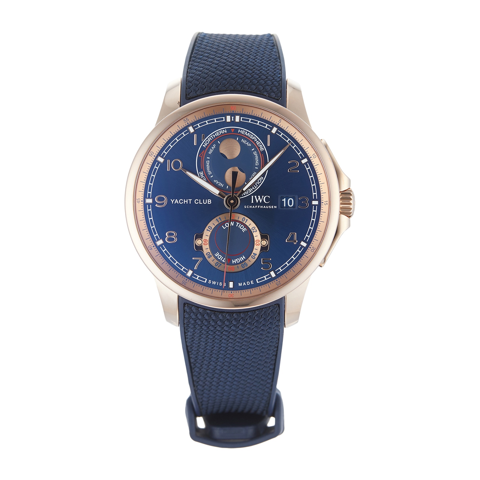 Pre-Owned IWC Portugieser Yacht Club Blue Rose Gold Mens Watch IW344001 Pre-Owned IWC Portugieser Yacht Club Blue Rose Gold Mens Watch IW344001