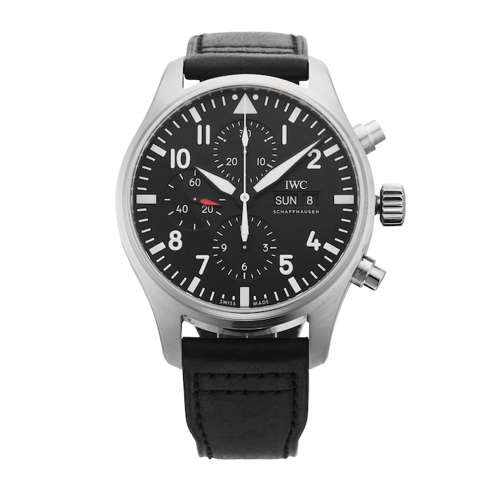 Pre-Owned IWC Schaffhausen Pilot's Watch Chronograph 43mm Stainless Steel