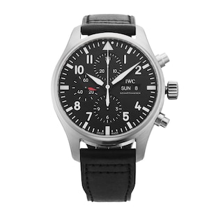 Pre-Owned IWC Schaffhausen Pilot's Watch Chronograph 43mm Stainless Steel