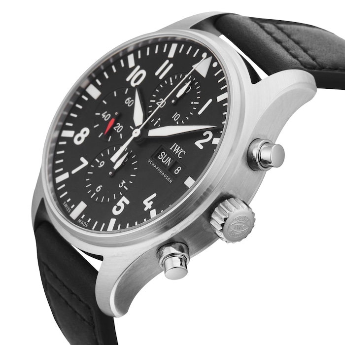 Pre-Owned IWC Schaffhausen Pilot's Watch Chronograph 43mm Stainless Steel