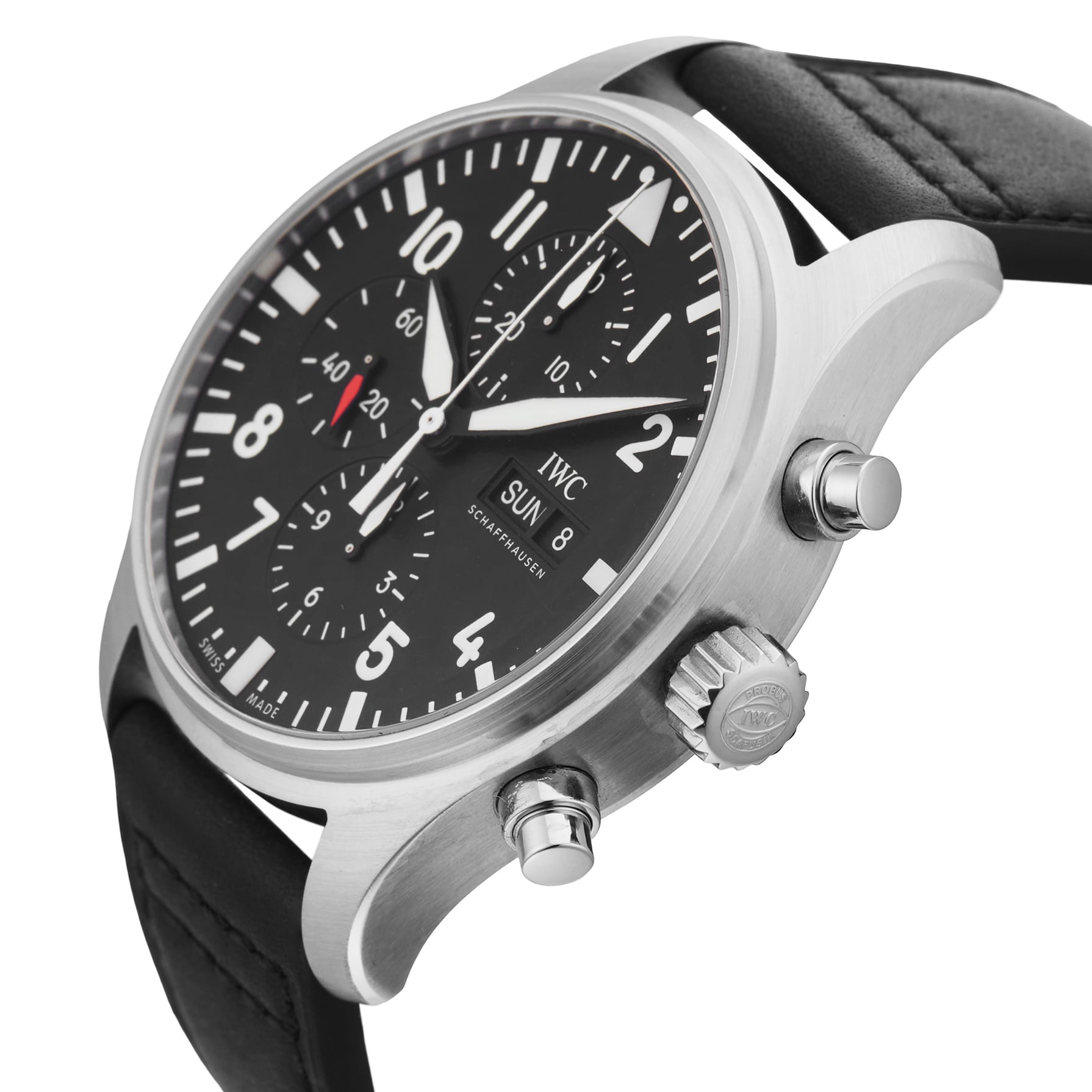Pre-Owned IWC Schaffhausen Pilot's Watch Chronograph 43mm Stainless Steel