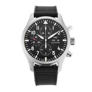 Pre-Owned IWC Schaffhausen Pilot's Watch Chronograph 43MM Stainless Steel