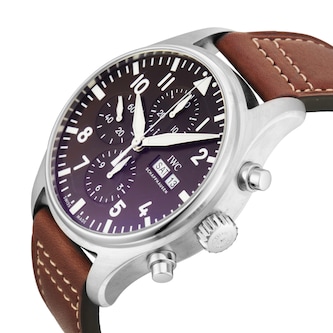 Pre-Owned IWC Pilots Watch Chronograph Edition Antoine De Saint Exupery 43mm Stainless Steel