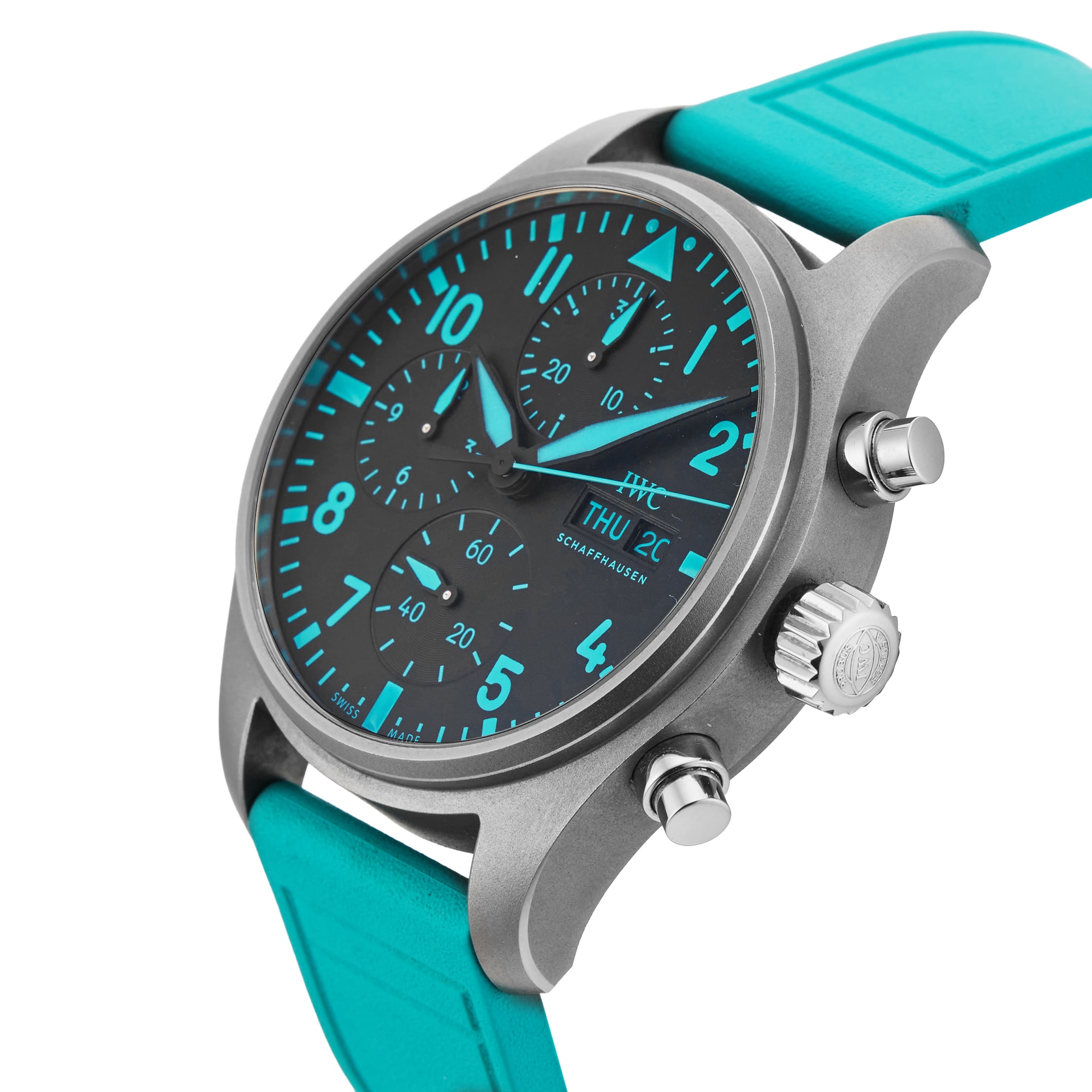 Pre-Owned IWC Pilots Chronograph Edition Mercedes-AMG Petronas Formula One Team 41mm Titanium