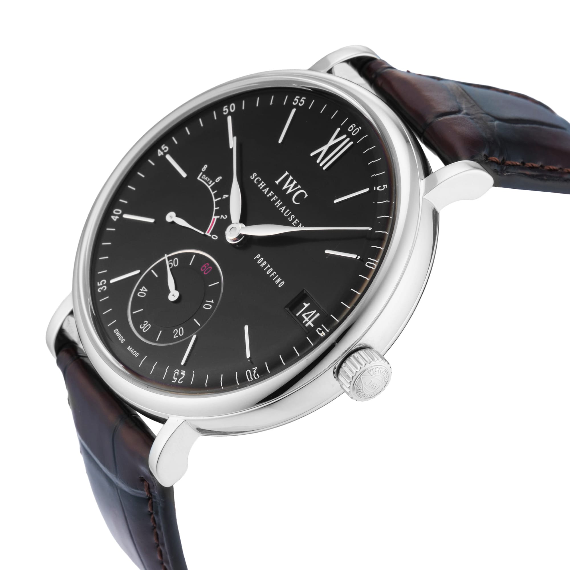 Pre-Owned IWC Portofino Hand-Wound Eight Days 45mm Stainless Steel