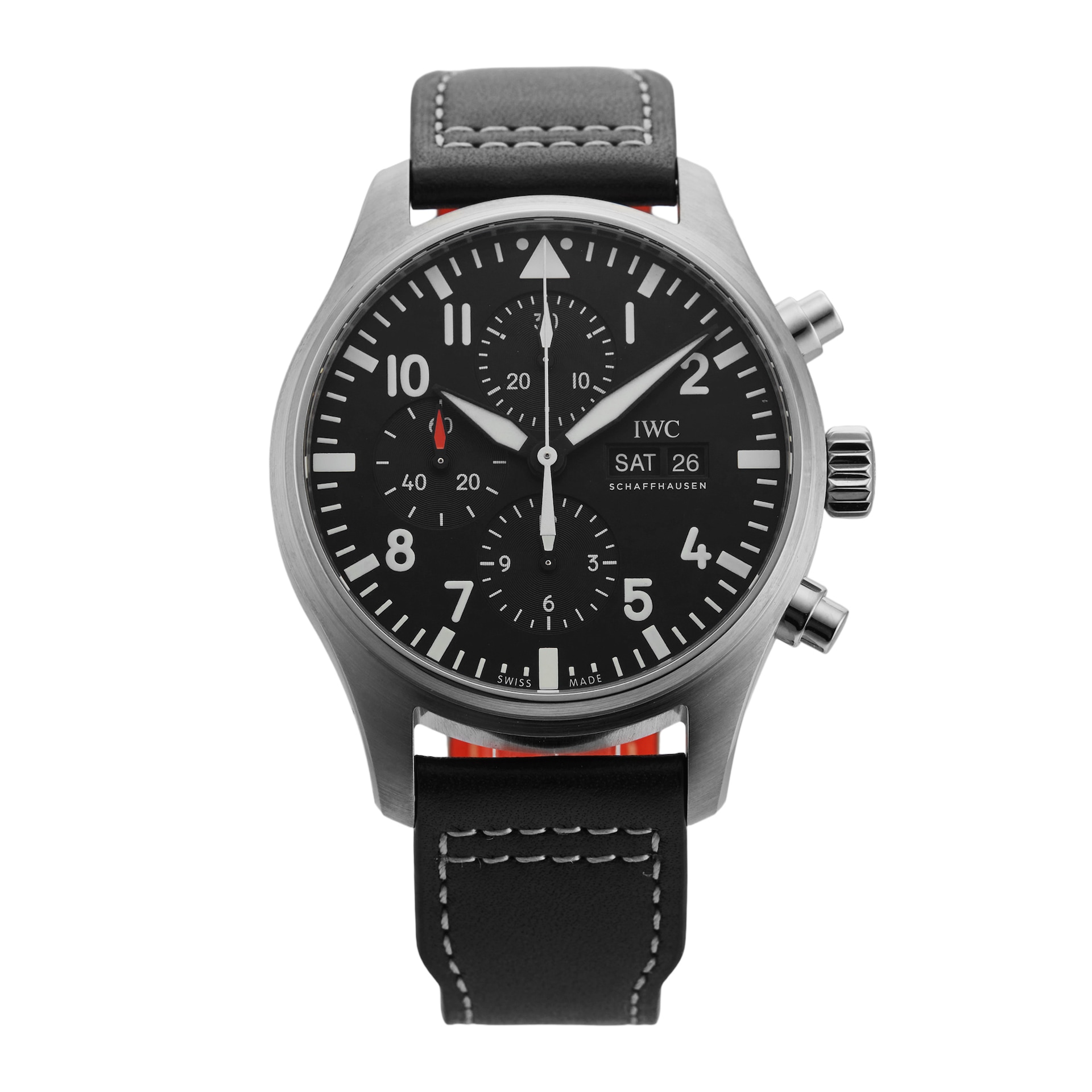 Pre-Owned IWC Schaffhausen Pilot's Watch Chronograph 43mm Stainless Steel