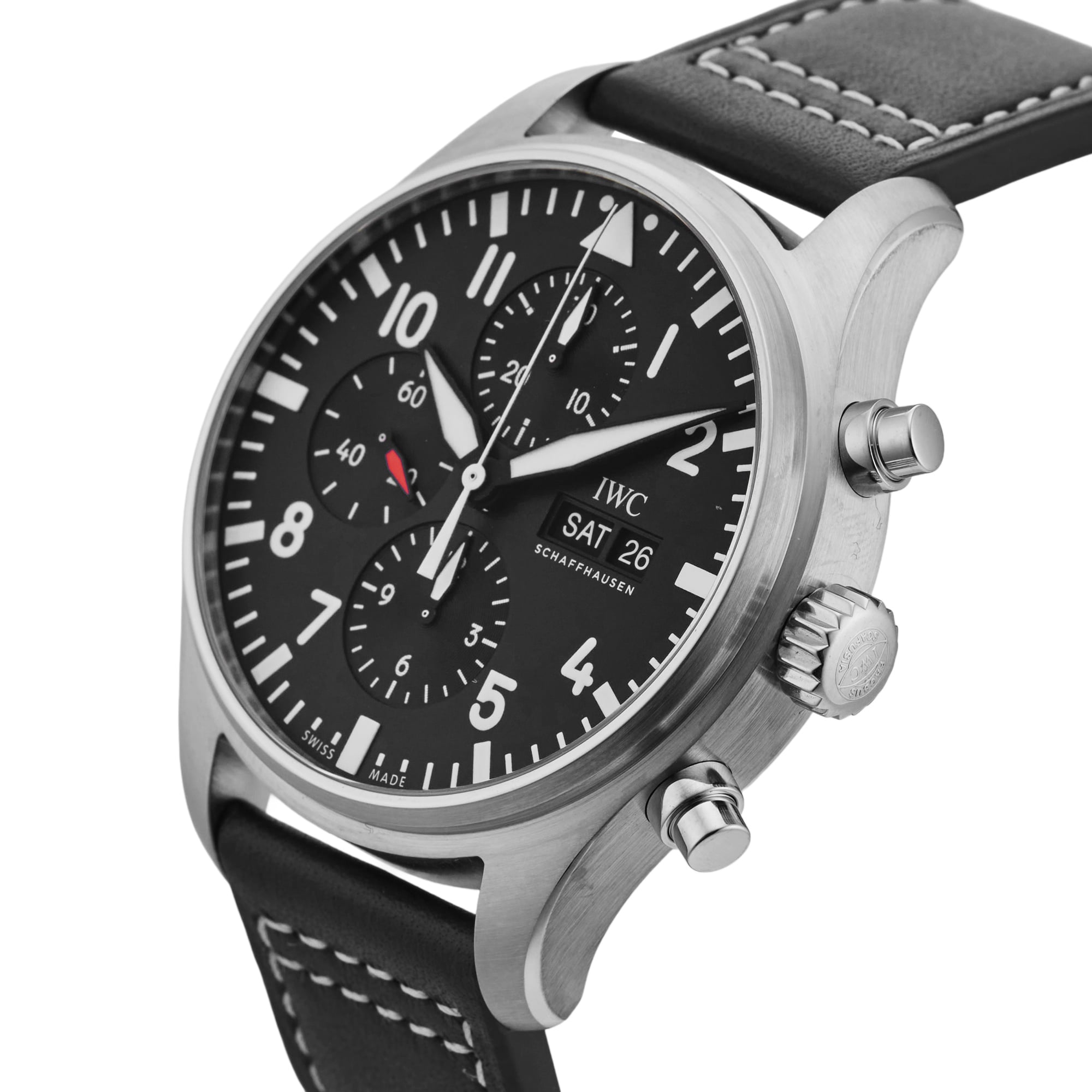 Pre-Owned IWC Schaffhausen Pilot's Watch Chronograph 43mm Stainless Steel Pre-Owned IWC Schaffhausen Pilot's Watch Chronograph 43mm Stainless Steel