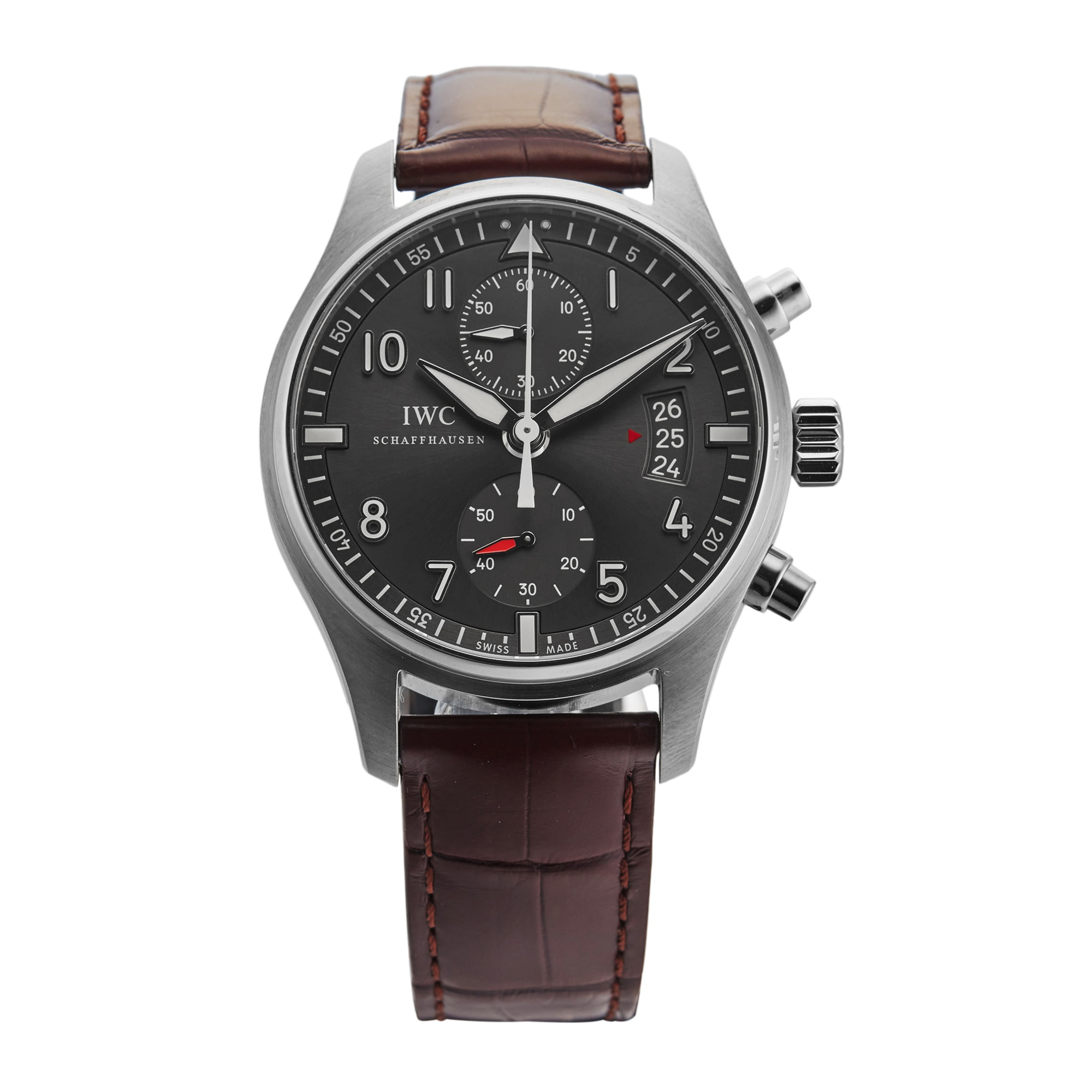 Pre-Owned IWC Pilots Spitfire Chronograph 43mm Stainless Steel Pre-Owned IWC Pilots Spitfire Chronograph 43mm Stainless Steel