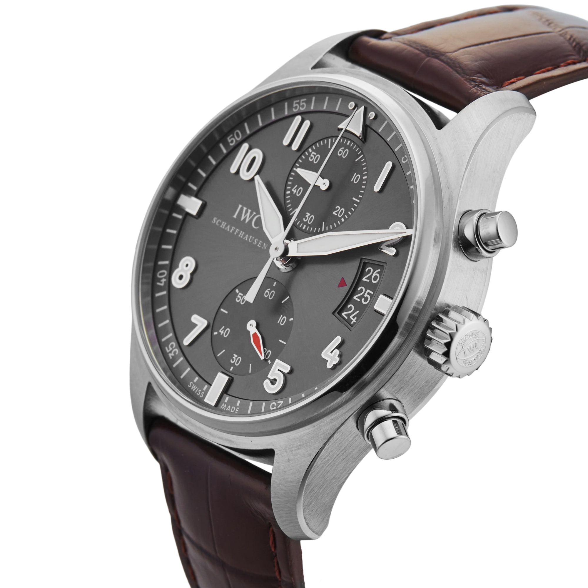 Pre-Owned IWC Pilots Spitfire Chronograph 43mm Stainless Steel Pre-Owned IWC Pilots Spitfire Chronograph 43mm Stainless Steel
