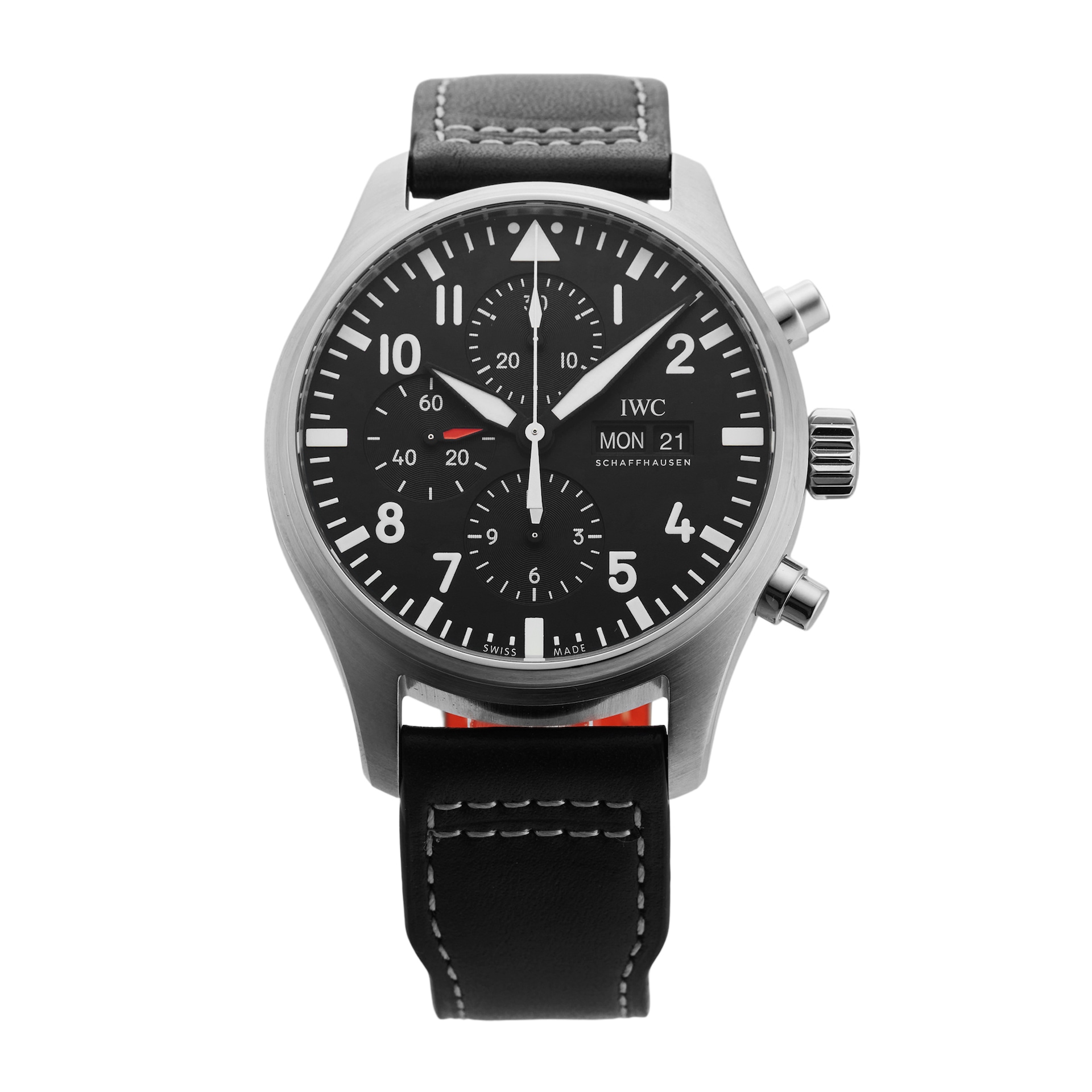 Pre-Owned IWC Schaffhausen Pilot's Watch Chronograph 43mm Stainless Steel
