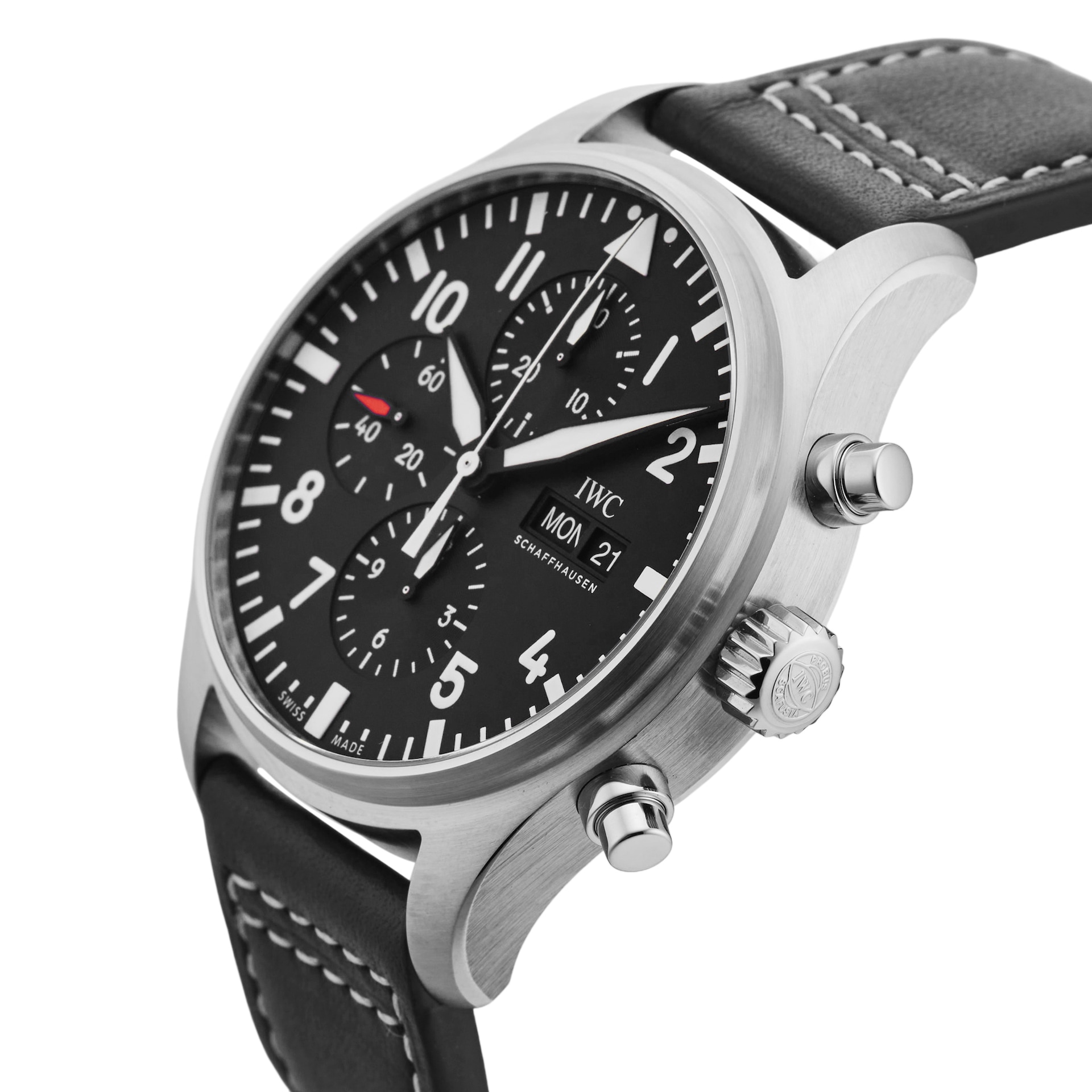 Pre-Owned IWC Schaffhausen Pilot's Watch Chronograph 43mm Stainless Steel