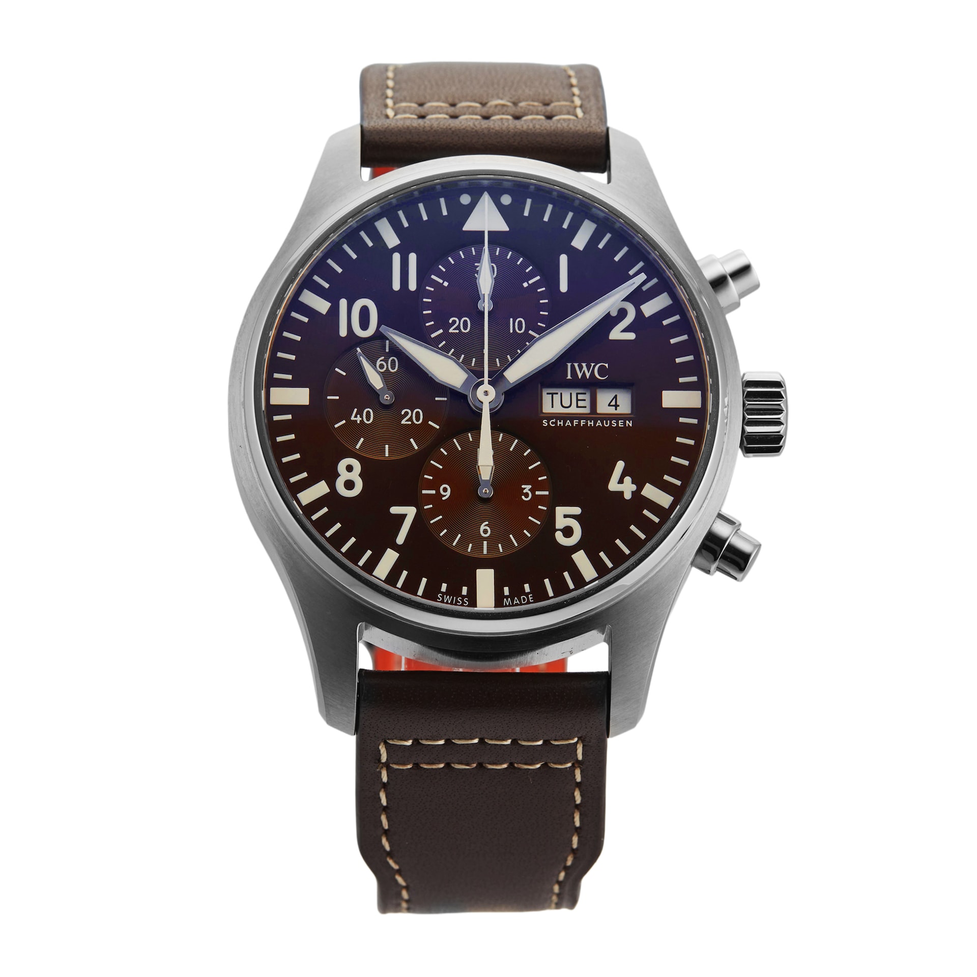 Pre-Owned IWC Pilots Watch Chronograph Edition Antoine De Saint Exupery 43mm Stainless Steel Pre-Owned IWC Pilots Watch Chronograph Edition Antoine De Saint Exupery 43mm Stainless Steel