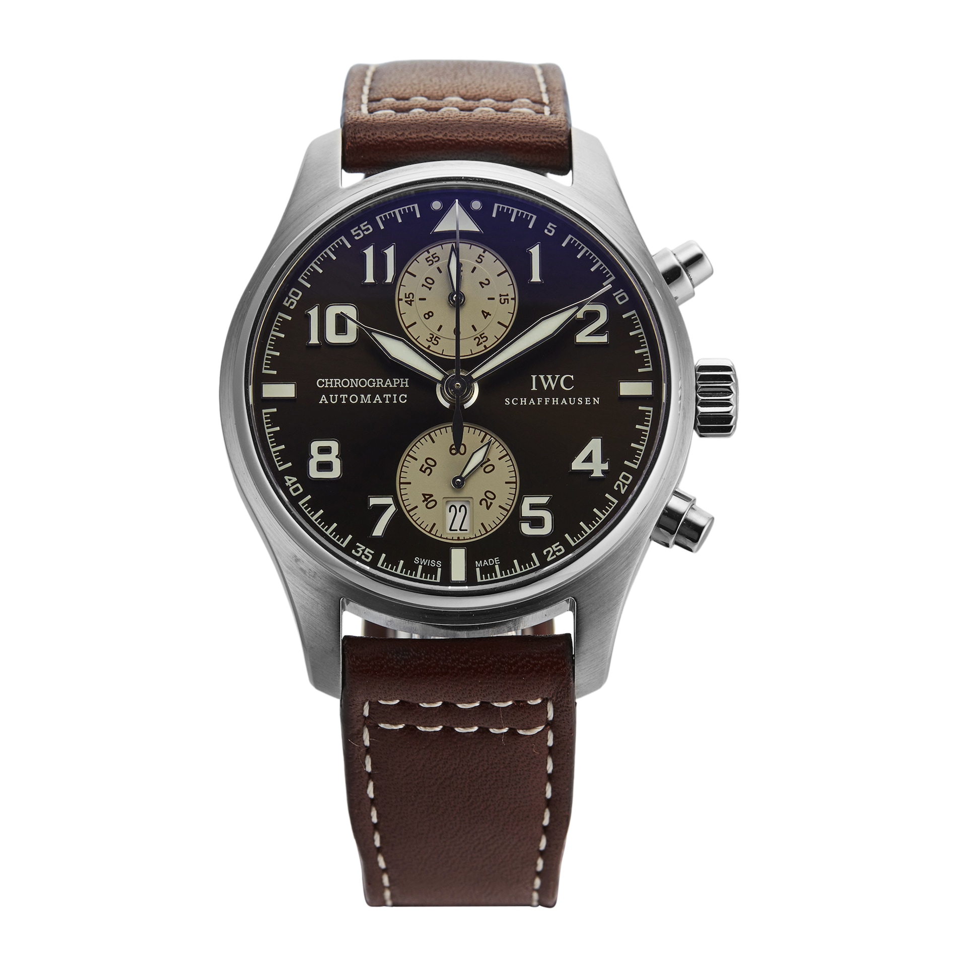 Pre-Owned IWC Pilots Chronograph Edition Antoine De Saint Exupery 43mm Stainless Steel