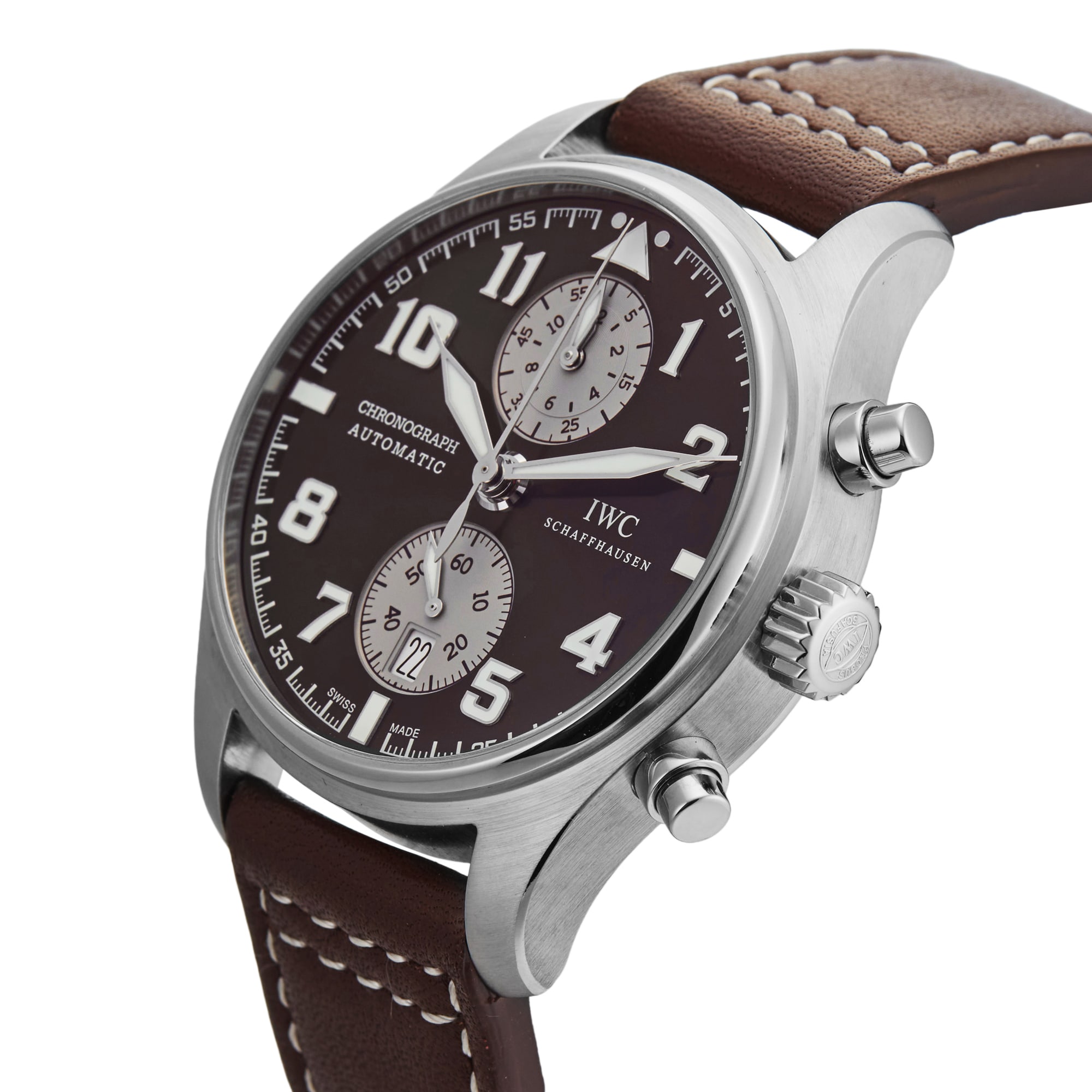Pre-Owned IWC Pilots Chronograph Edition Antoine De Saint Exupery 43mm Stainless Steel Pre-Owned IWC Pilots Chronograph Edition Antoine De Saint Exupery 43mm Stainless Steel