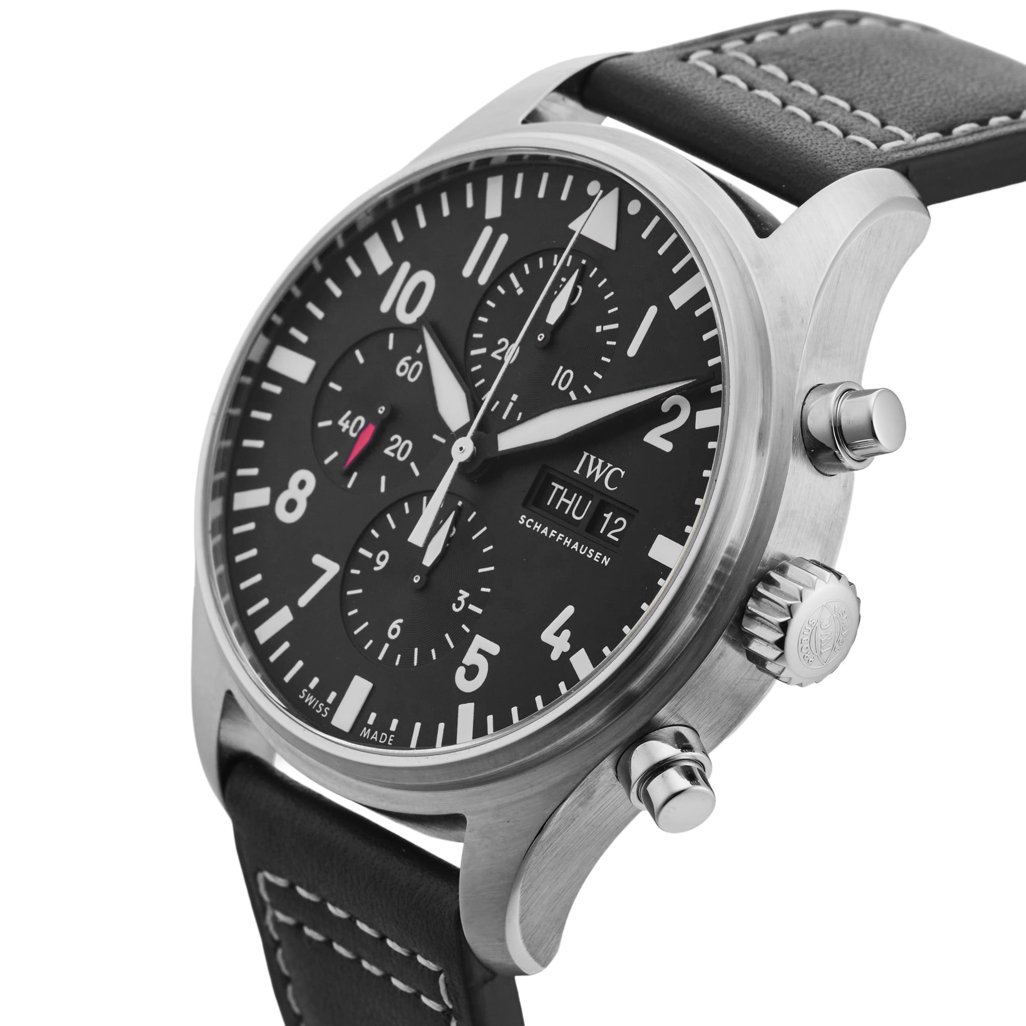 Pre-Owned IWC Schaffhausen Pilot's Watch Chronograph 43mm Stainless Steel