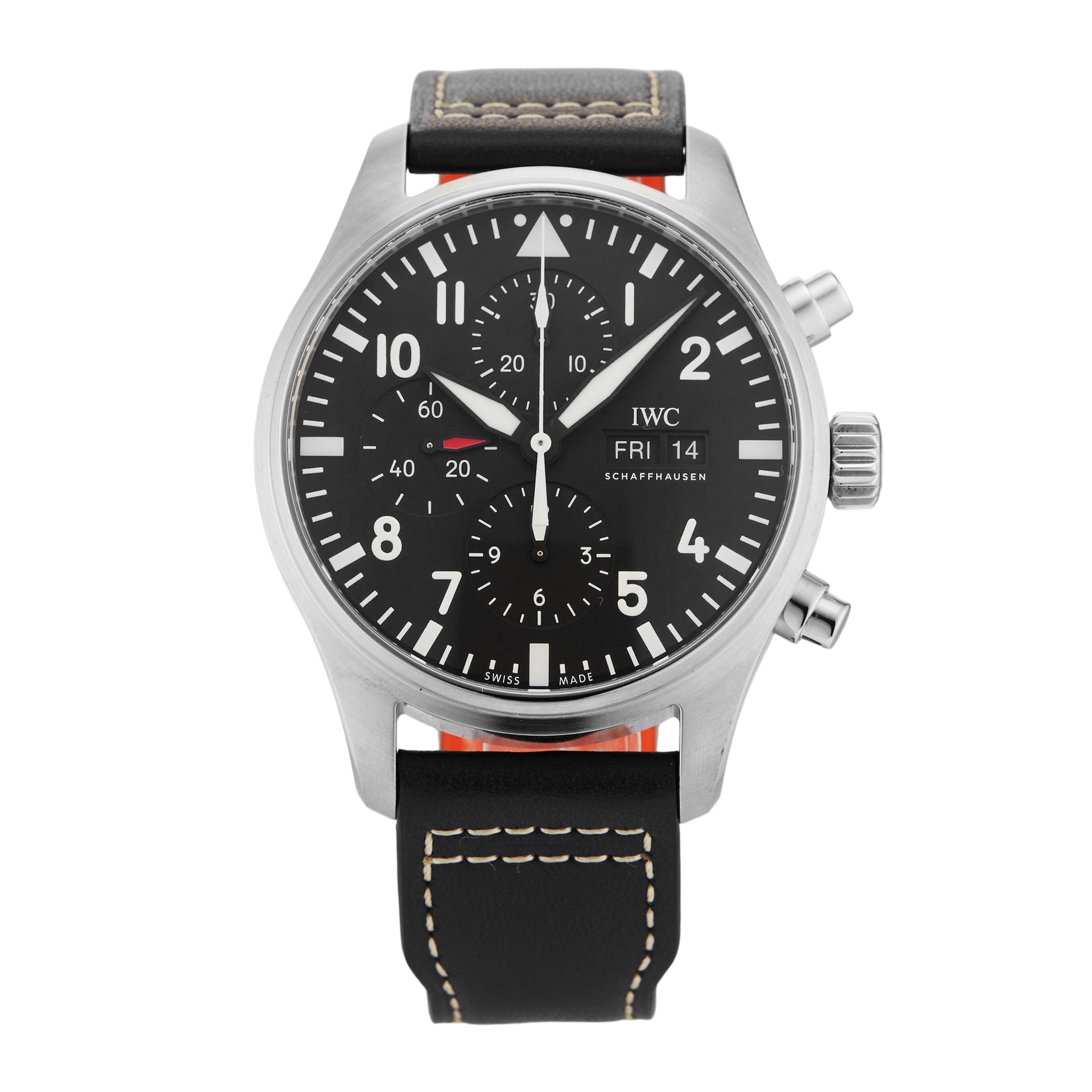 Pre-Owned IWC Schaffhausen Pilot's Watch Chronograph 43mm Stainless Steel