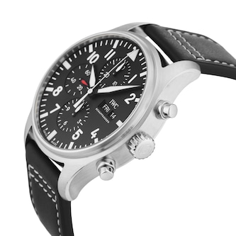 Pre-Owned IWC Schaffhausen Pilot's Watch Chronograph 43mm Stainless Steel