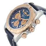 Pre-Owned Breitling Chronomat 44 Blue Steel & Rose Gold Mens Watch CB0110121C1P1