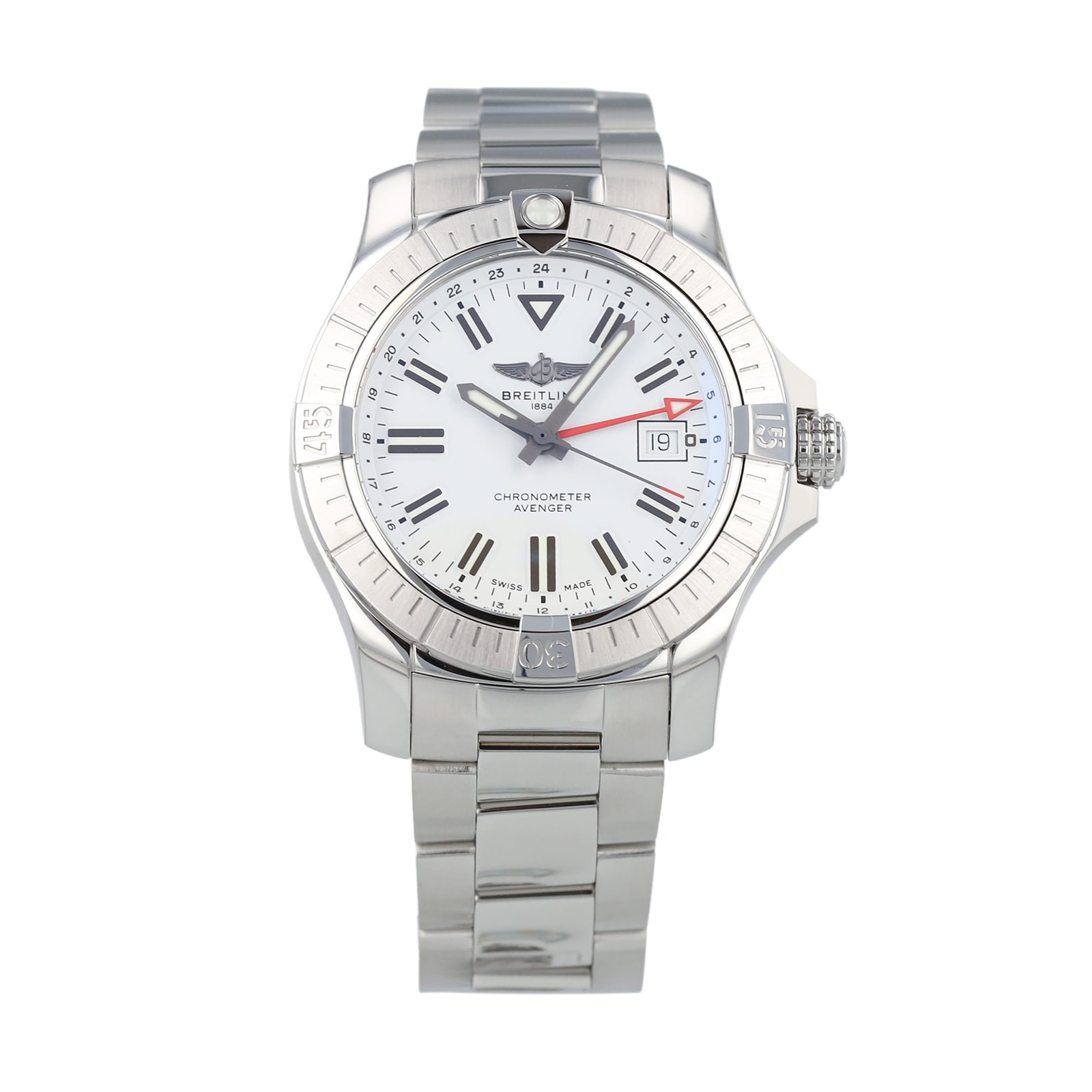 Pre-Owned Breitling Avenger GMT Mens Watch A32397101A1A1