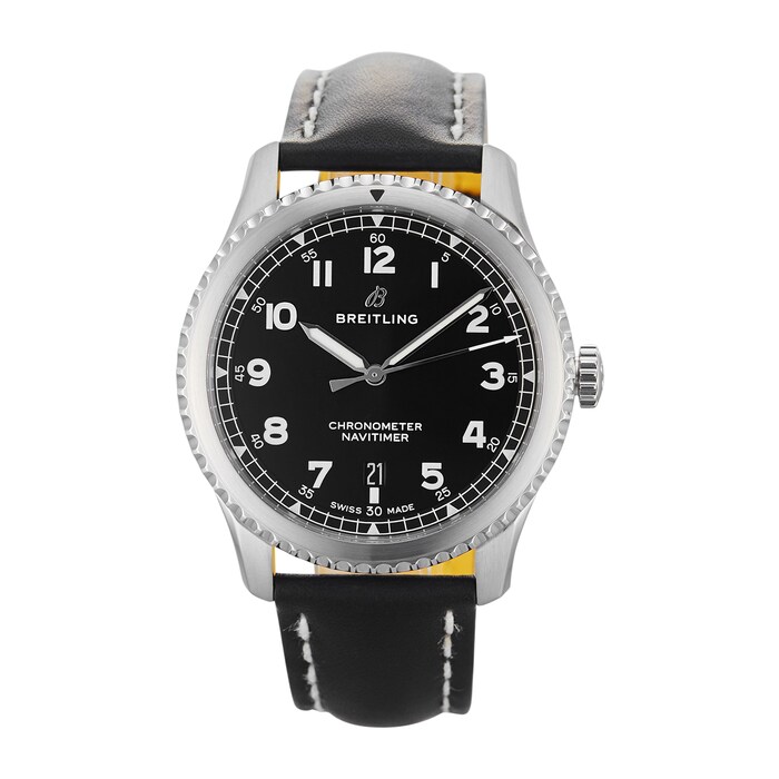 Pre-Owned Breitling Navitimer 8 Black Steel Mens Watch A17314101B1X1