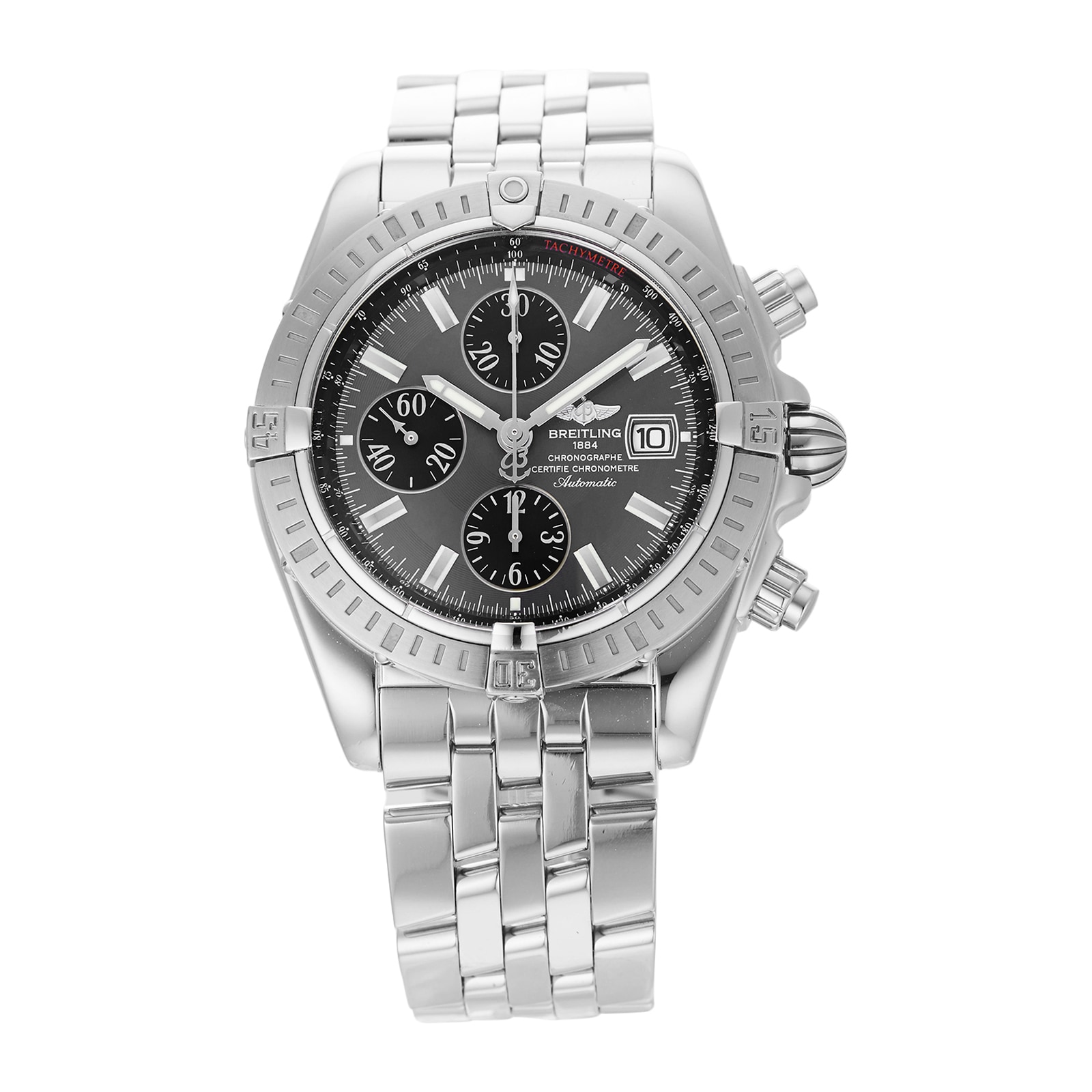 Pre-Owned Breitling Chronomat Evolution Grey Steel Mens Watch A1335611/F517