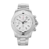Pre-Owned Breitling Super Avenger White Steel Mens Watch A133751A1A1A1