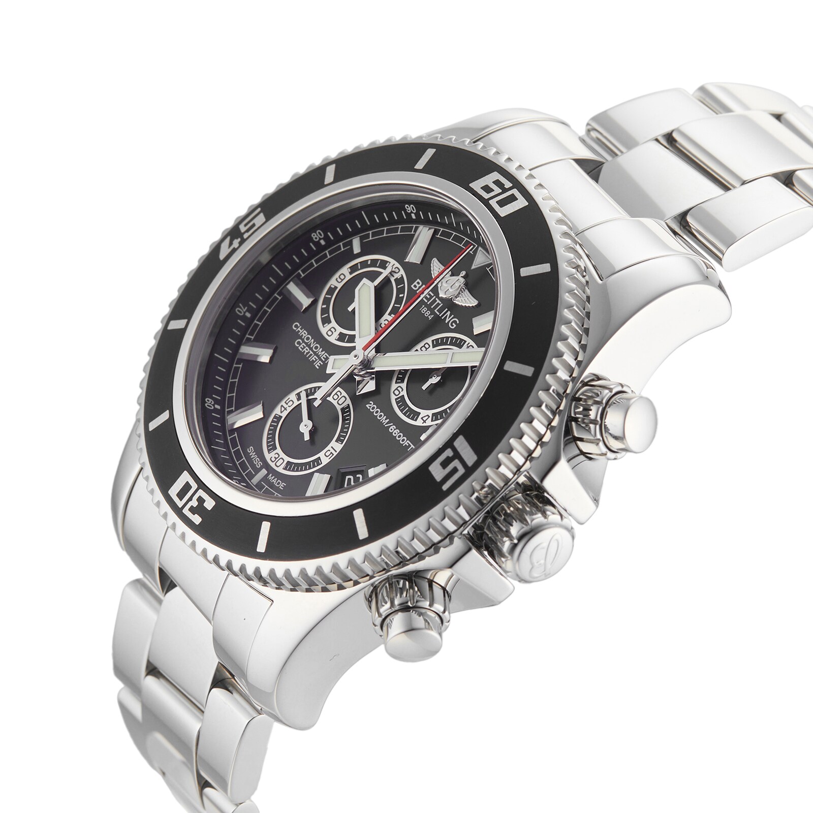 Pre-Owned Breitling Superocean Chronograph M2000 Mens Watch A73310A8/BB73