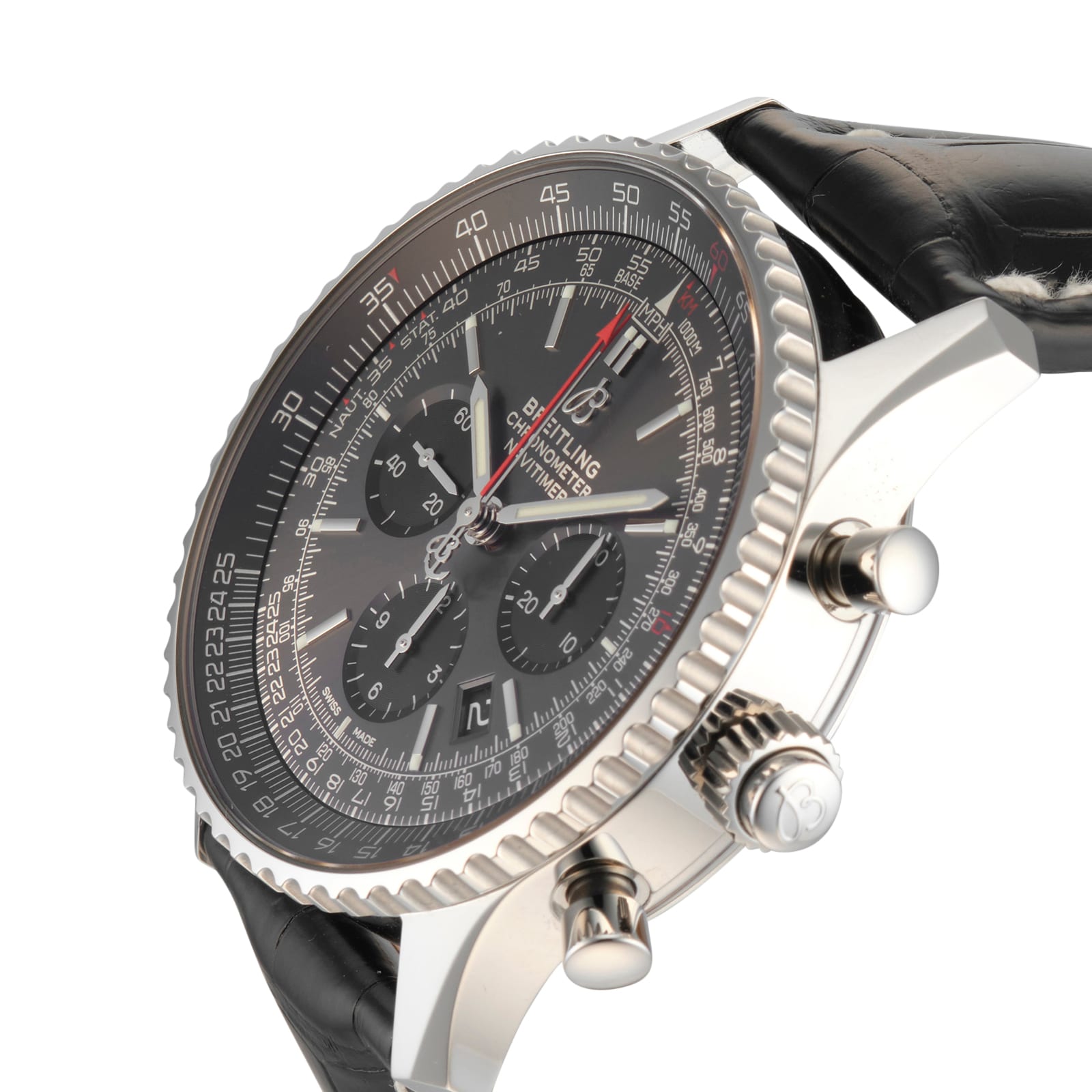 Pre-Owned Breitling Navitimer B03 Chronograph Rattrapante 45 Mens Watch AB03102A1F1P1 Pre-Owned Breitling Navitimer B03 Chronograph Rattrapante 45 Mens Watch AB03102A1F1P1