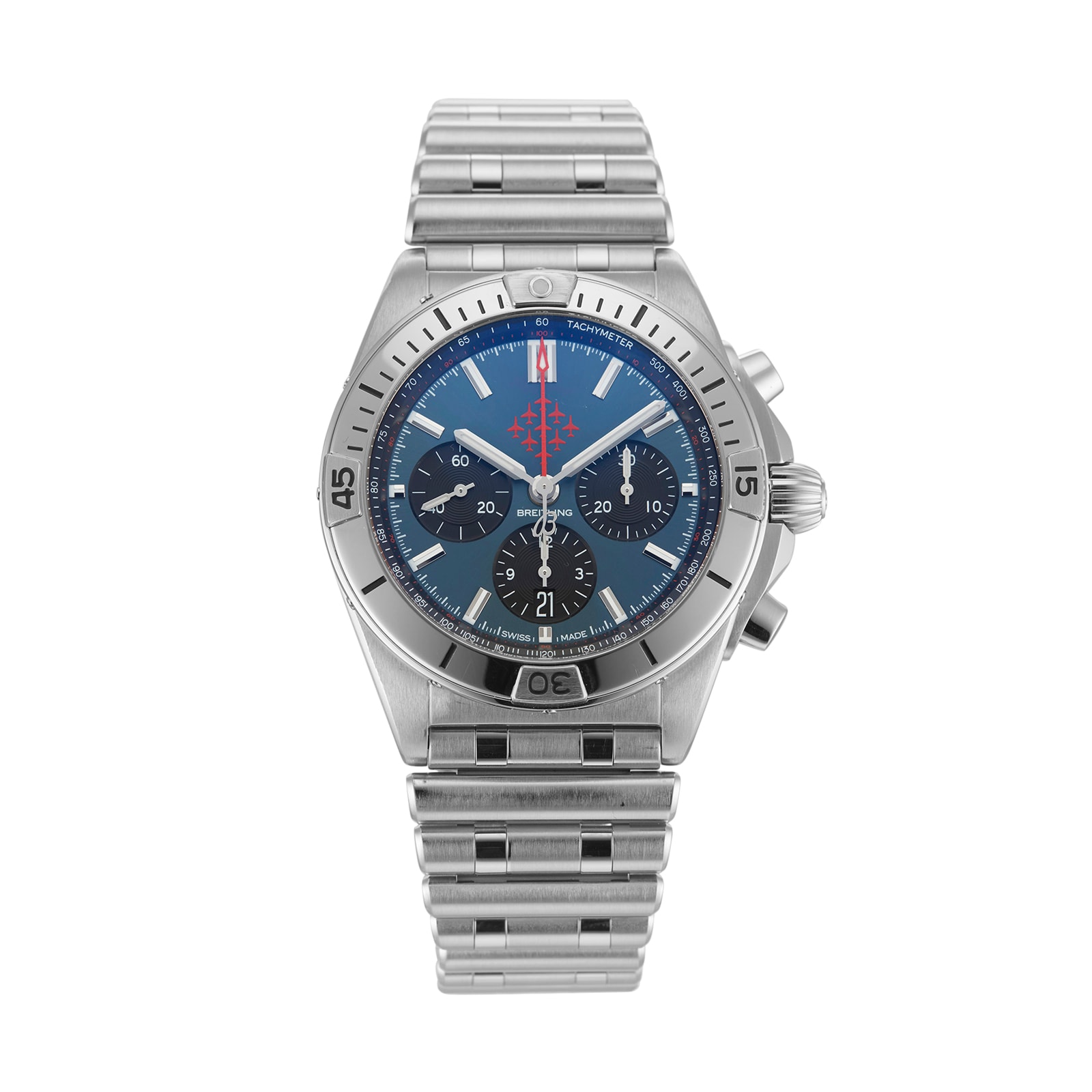 Pre-Owned Breitling Pre-Owned Breitling Chronomat B01 42 Red Arrows Mens Watch AB01347A1C1A1 Pre-Owned Breitling Pre-Owned Breitling Chronomat B01 42 Red Arrows Mens Watch AB01347A1C1A1
