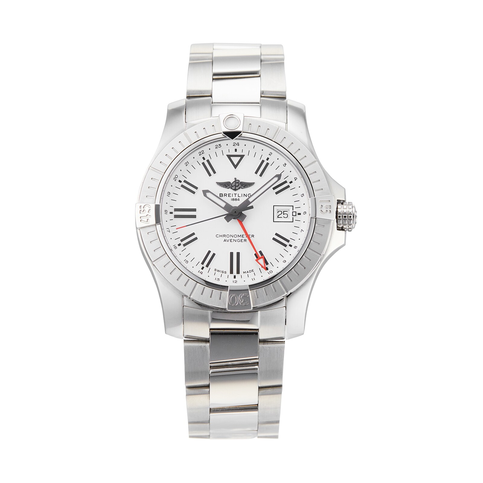 Pre-Owned Breitling Pre-Owned Breitling Avenger Automatic GMT 43 Mens Watch A32397101/A1A1 Pre-Owned Breitling Pre-Owned Breitling Avenger Automatic GMT 43 Mens Watch A32397101/A1A1