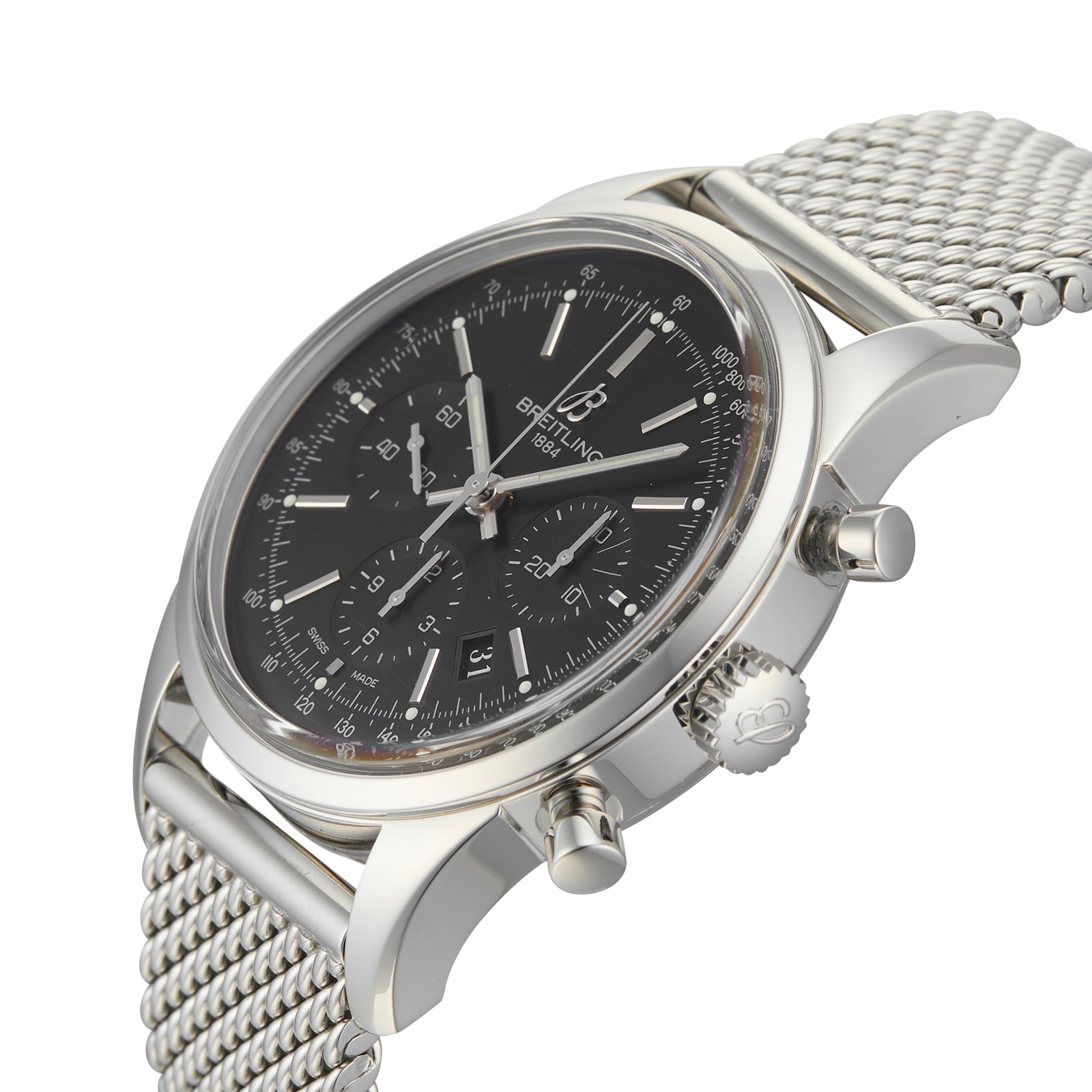 Pre-Owned Breitling Pre-Owned Breitling Transocean Chronograph Mens Watch AB015212/BA99 Pre-Owned Breitling Pre-Owned Breitling Transocean Chronograph Mens Watch AB015212/BA99