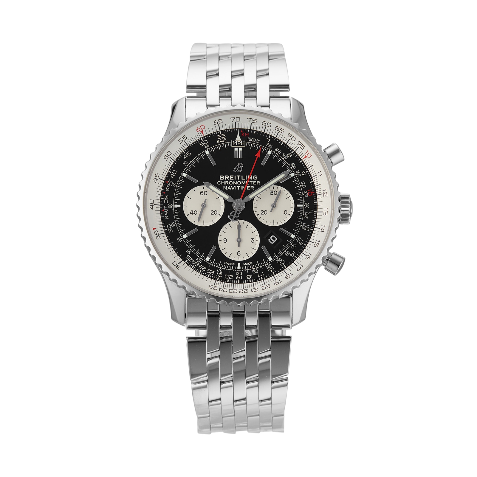 Pre-Owned Breitling Pre-Owned Breitling Navitimer B01 46 Mens Watch AB0127211B1A1 Pre-Owned Breitling Pre-Owned Breitling Navitimer B01 46 Mens Watch AB0127211B1A1