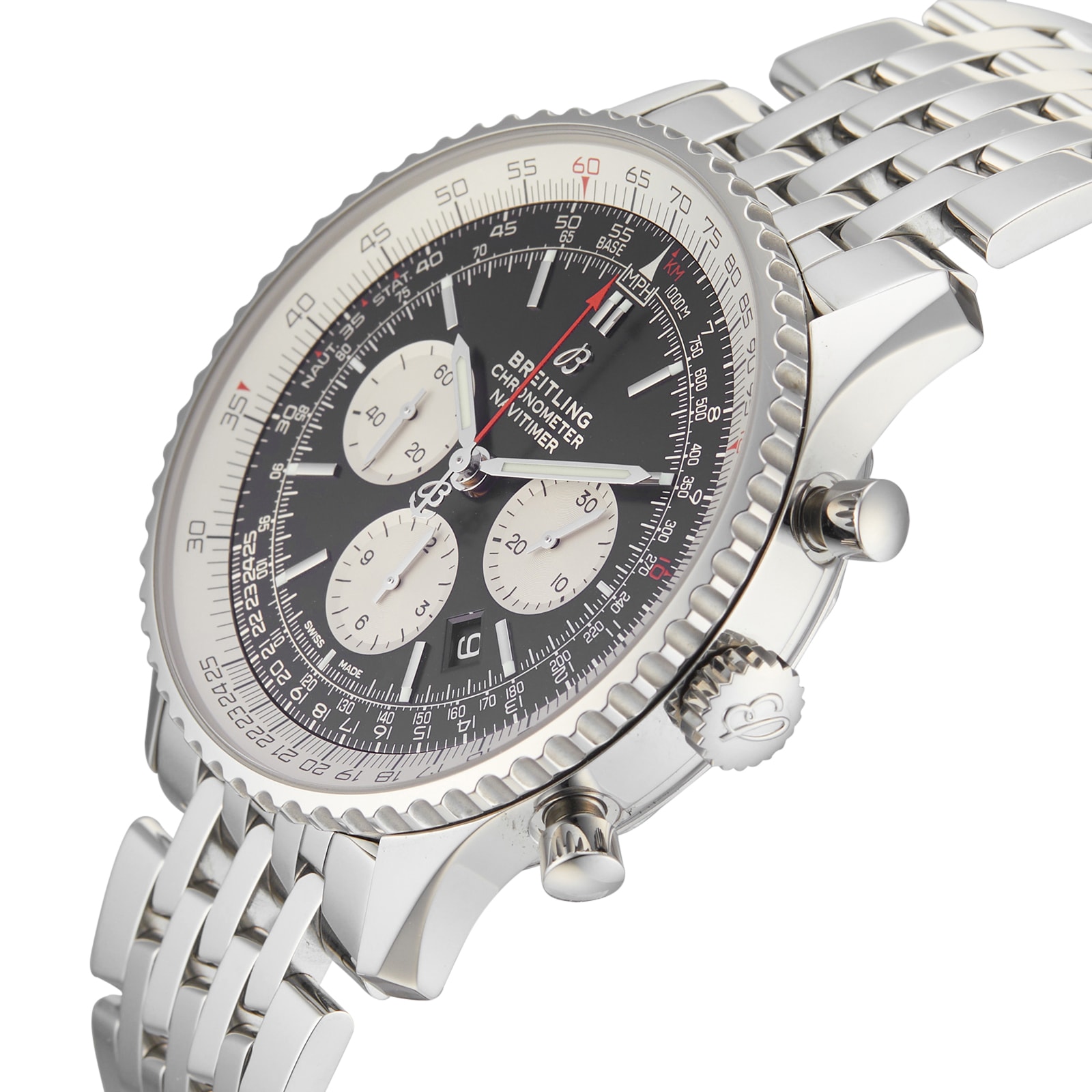 Pre-Owned Breitling Pre-Owned Breitling Navitimer B01 46 Mens Watch AB0127211B1A1 Pre-Owned Breitling Pre-Owned Breitling Navitimer B01 46 Mens Watch AB0127211B1A1