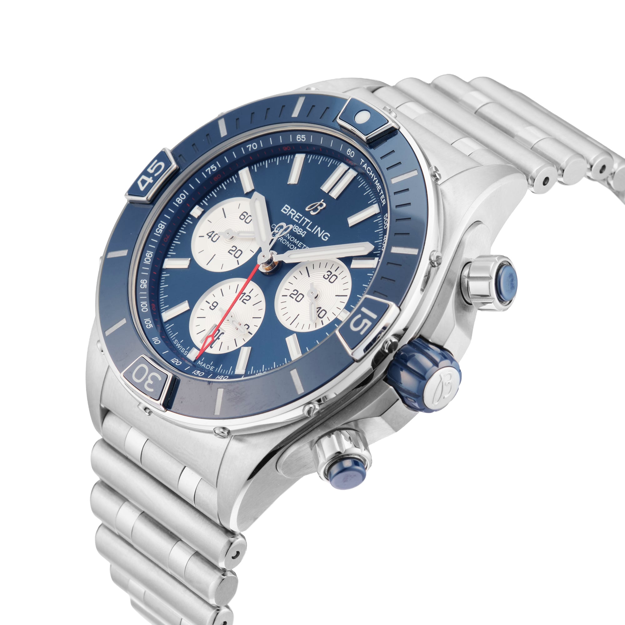 Pre-Owned Breitling Super Chronomat B01 44mm Stainless Steel Pre-Owned Breitling Super Chronomat B01 44mm Stainless Steel