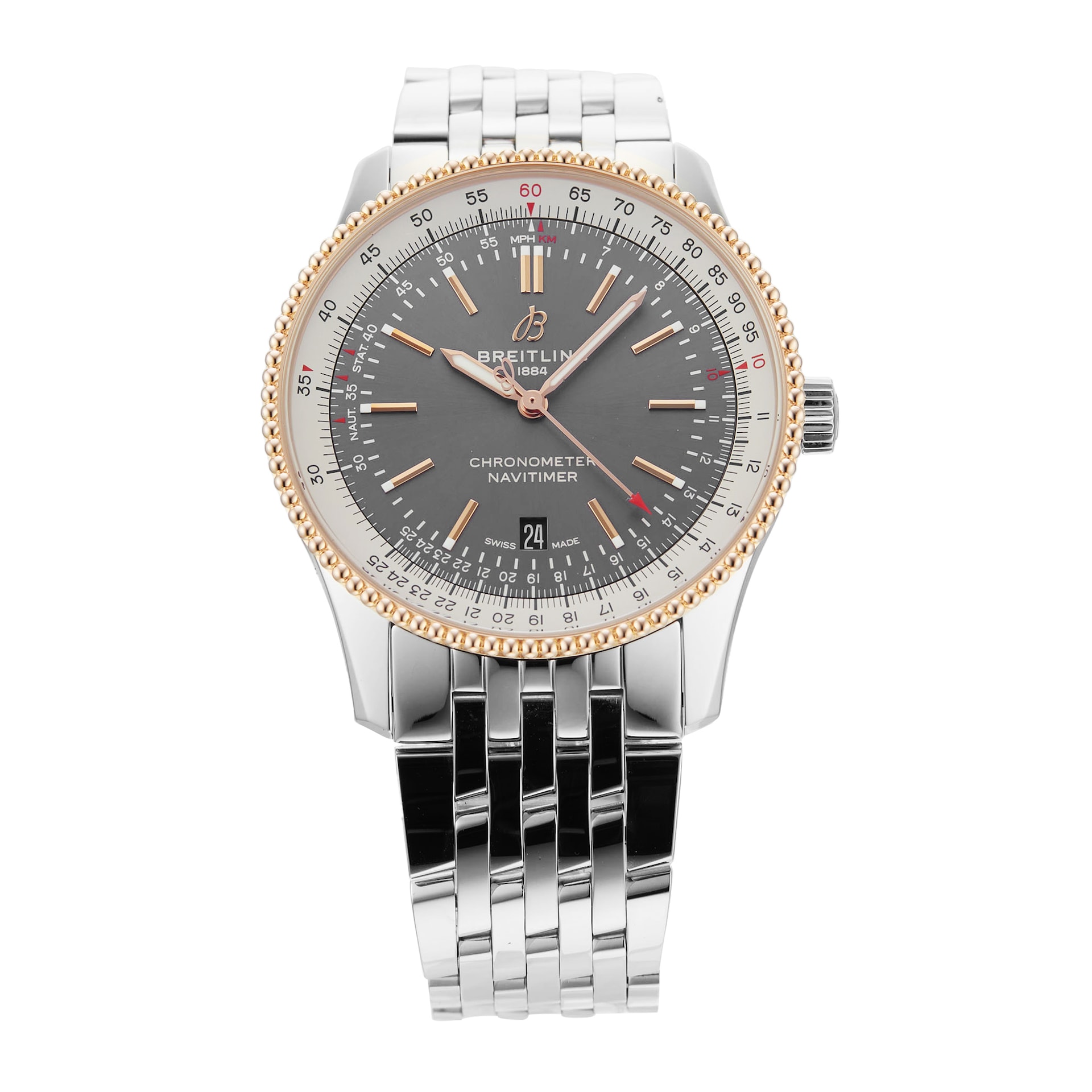 Pre-Owned Breitling Navitimer Automatic 41mm Stainless Steel and Rose Gold
