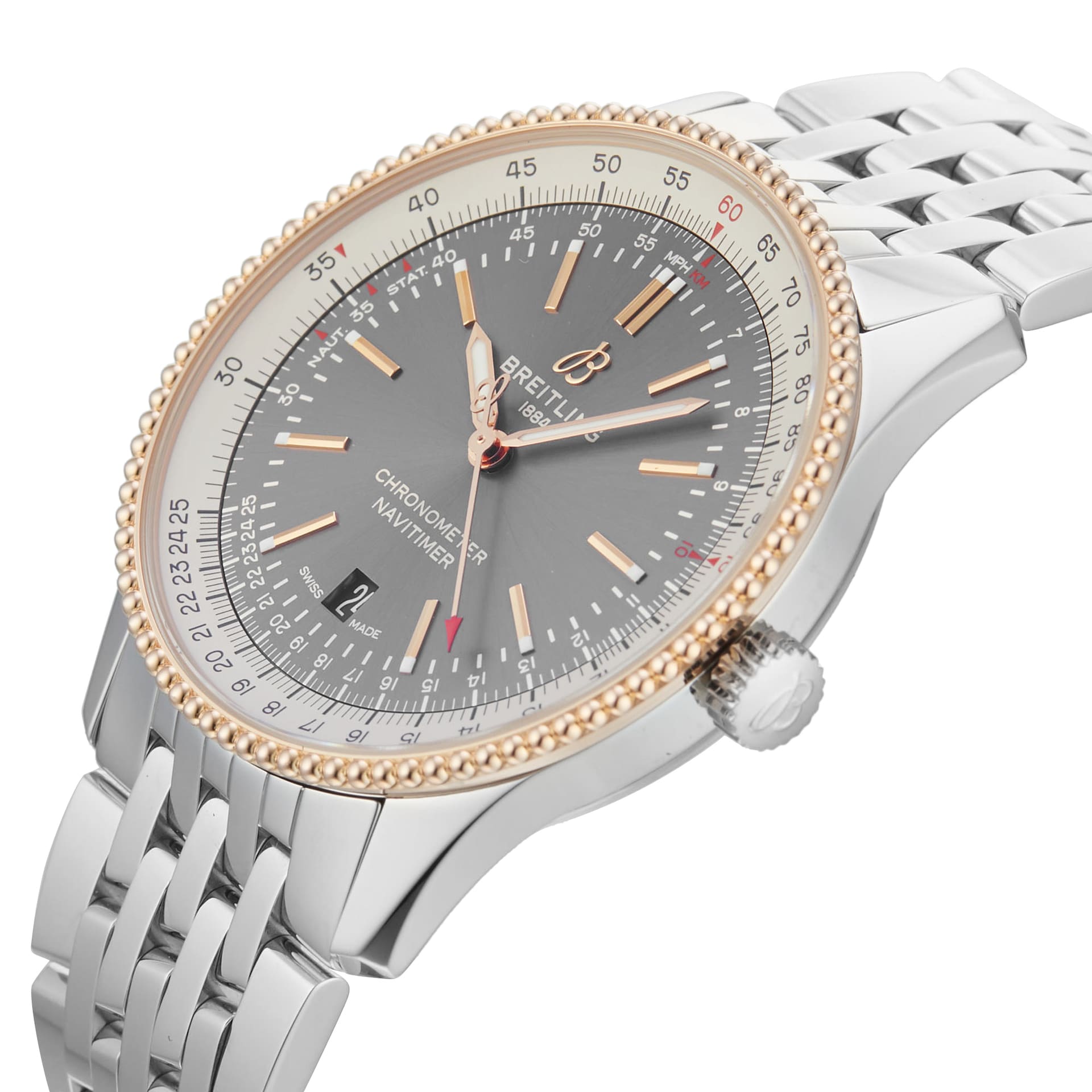 Pre-Owned Breitling Navitimer Automatic 41mm Stainless Steel and Rose Gold