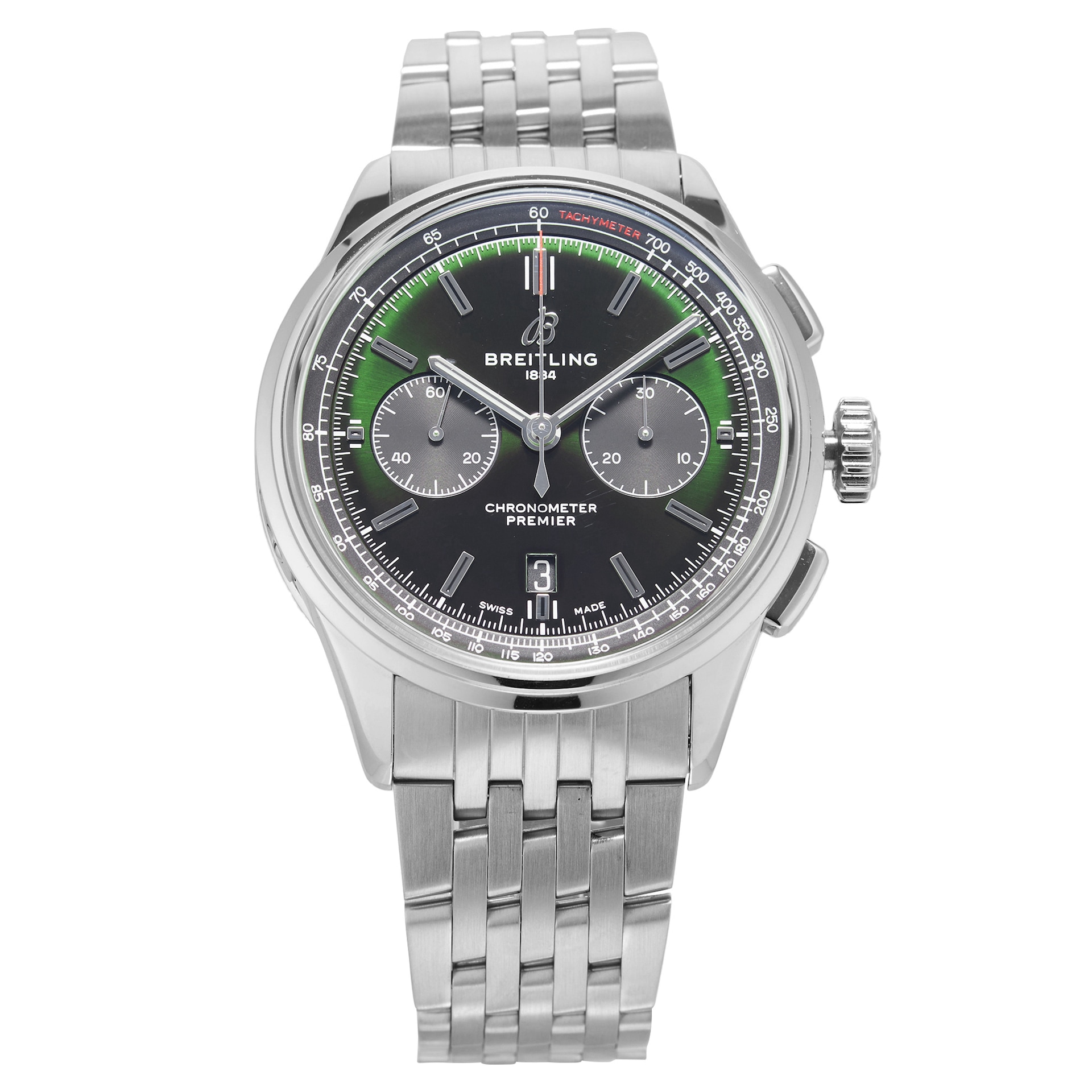 Pre-Owned Breitling Premier B01 Chronograph 42 Bentley British Racing Green 42mm Stainless Steel