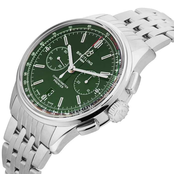 Pre-Owned Breitling Premier B01 Chronograph 42 Bentley British Racing Green 42mm Stainless Steel